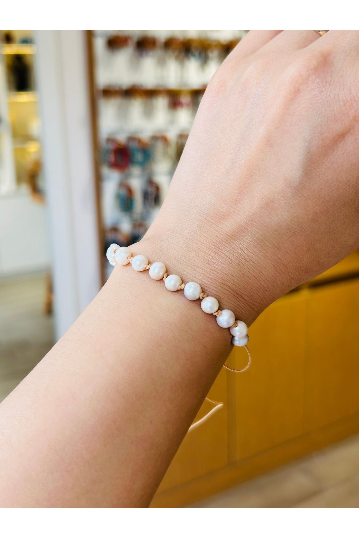 Luna-Pearl String Anklet - Real Bracelet 2