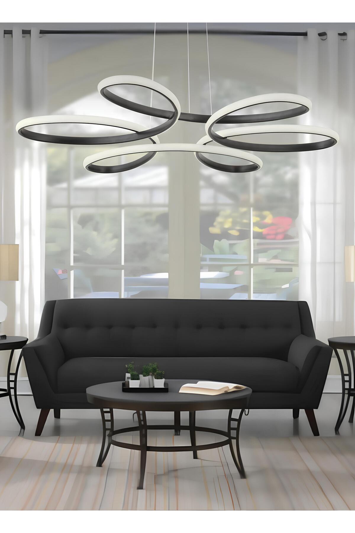 Modern Macan Pendant Led Chandelier White Light Living Room Kitchen Living Room Hallway Led Chandelier Black
