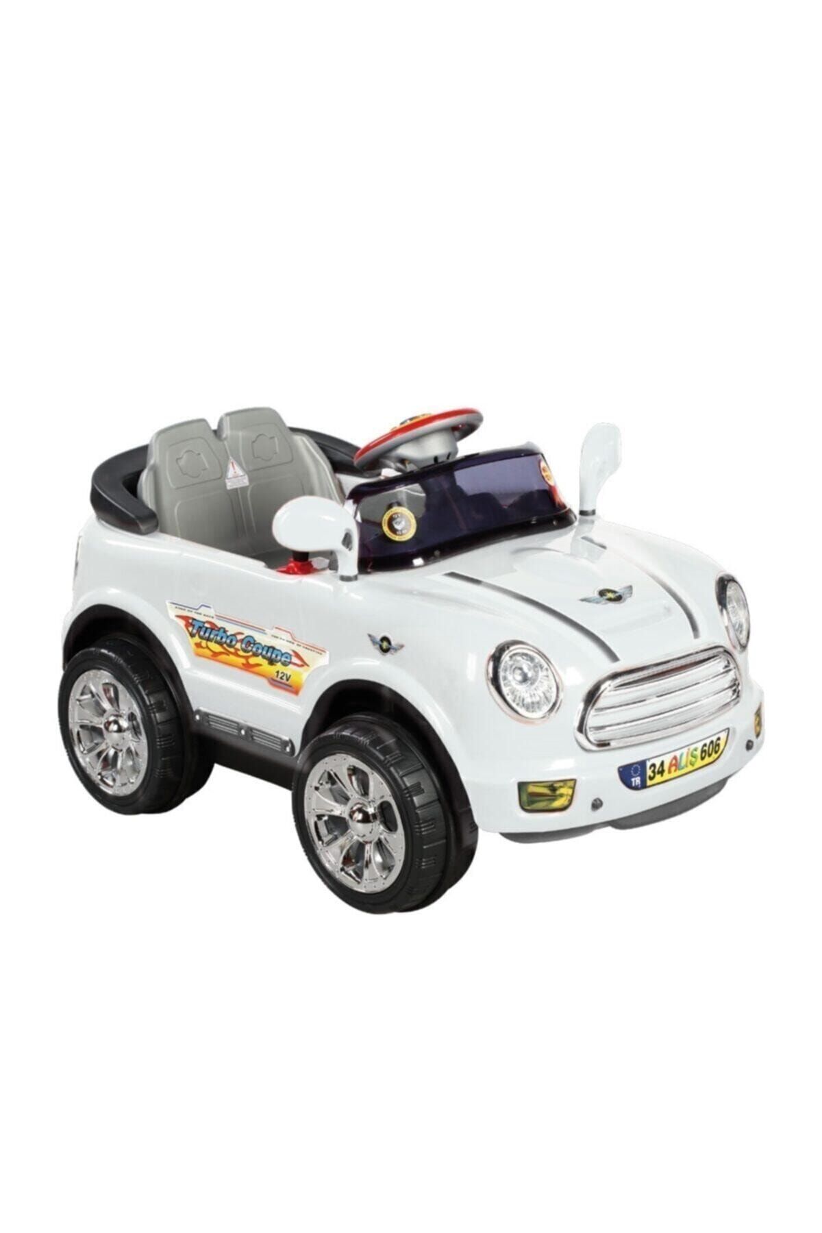 Genel Markalar Uzaktan Kumandal Turbo Coupe Mini Cooper Model Akulu Araba 12 Volt 12 Amper Beyaz Oyuncak