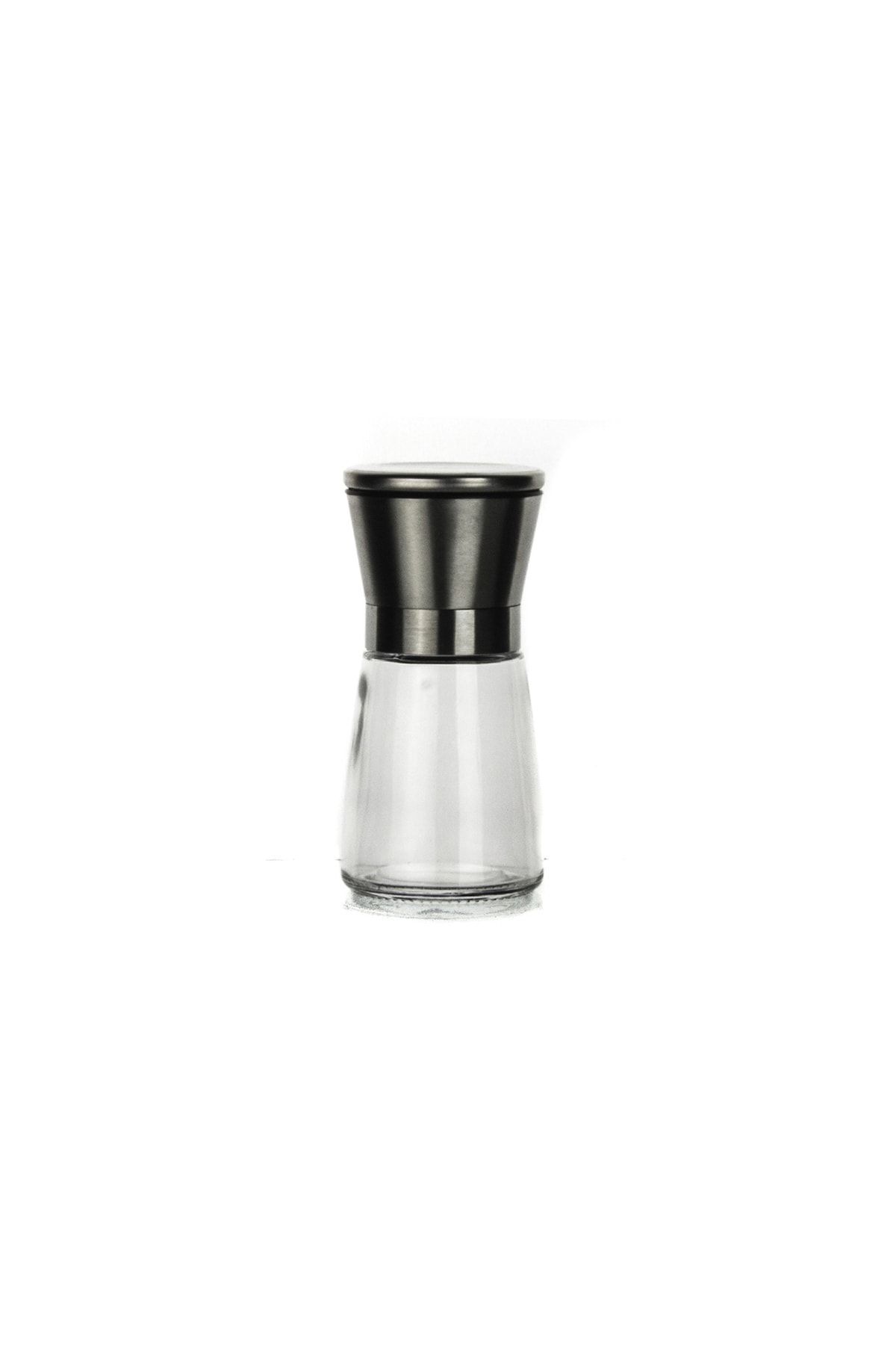 klt-Glass Ceramic Mill with Grinder Light Silver Hygienic Hopper Black Pepper Salt Grinder Special Design 1 Piece 1