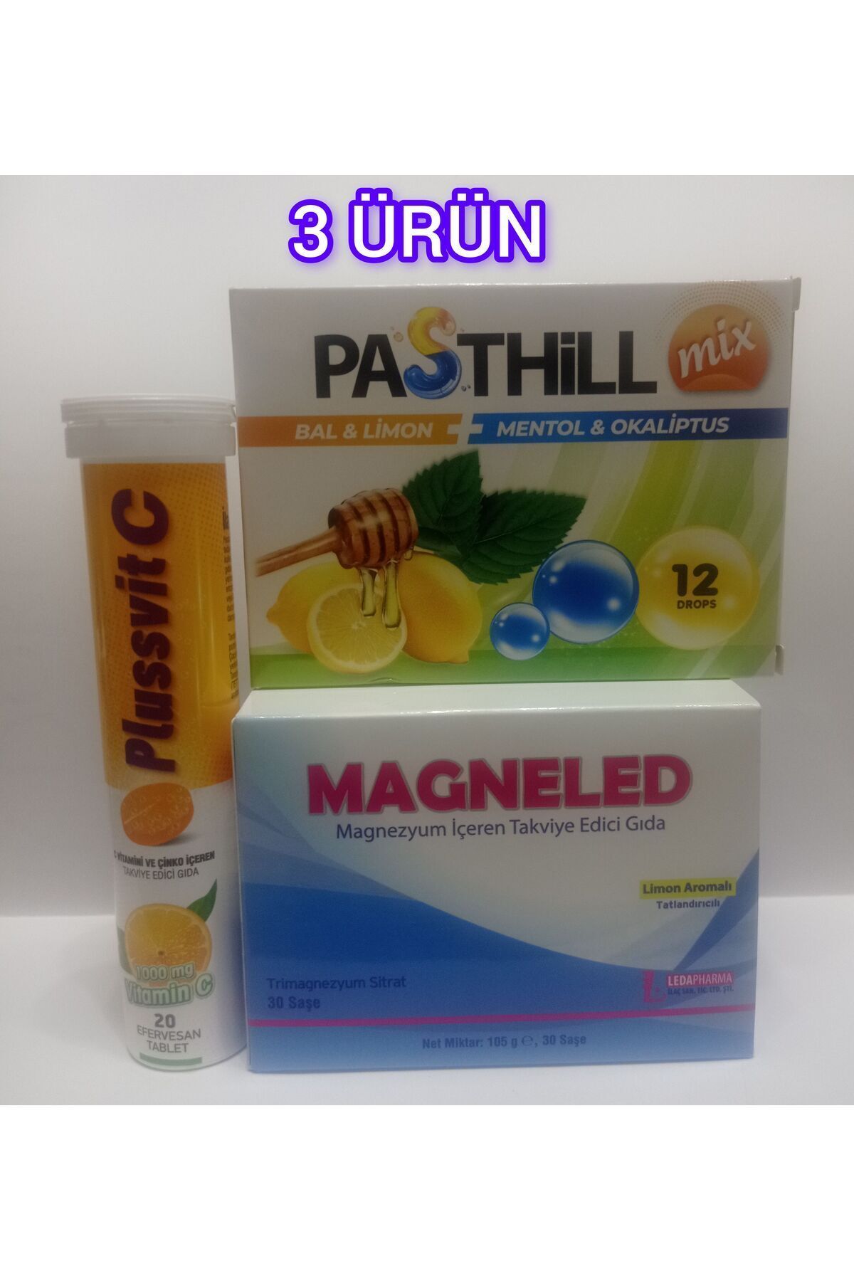 LedaPharma PASTHİLL MİX+Magnezyum+C VİTAMİNİ EFERVESAN