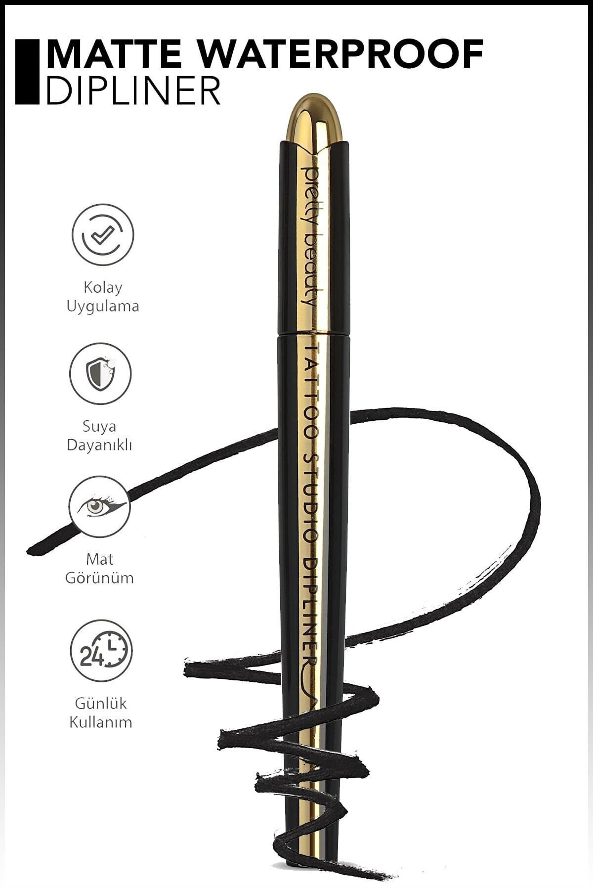 خط چشم  مشکی Pretty Beauty | 1 اورجینال - تصویر 2