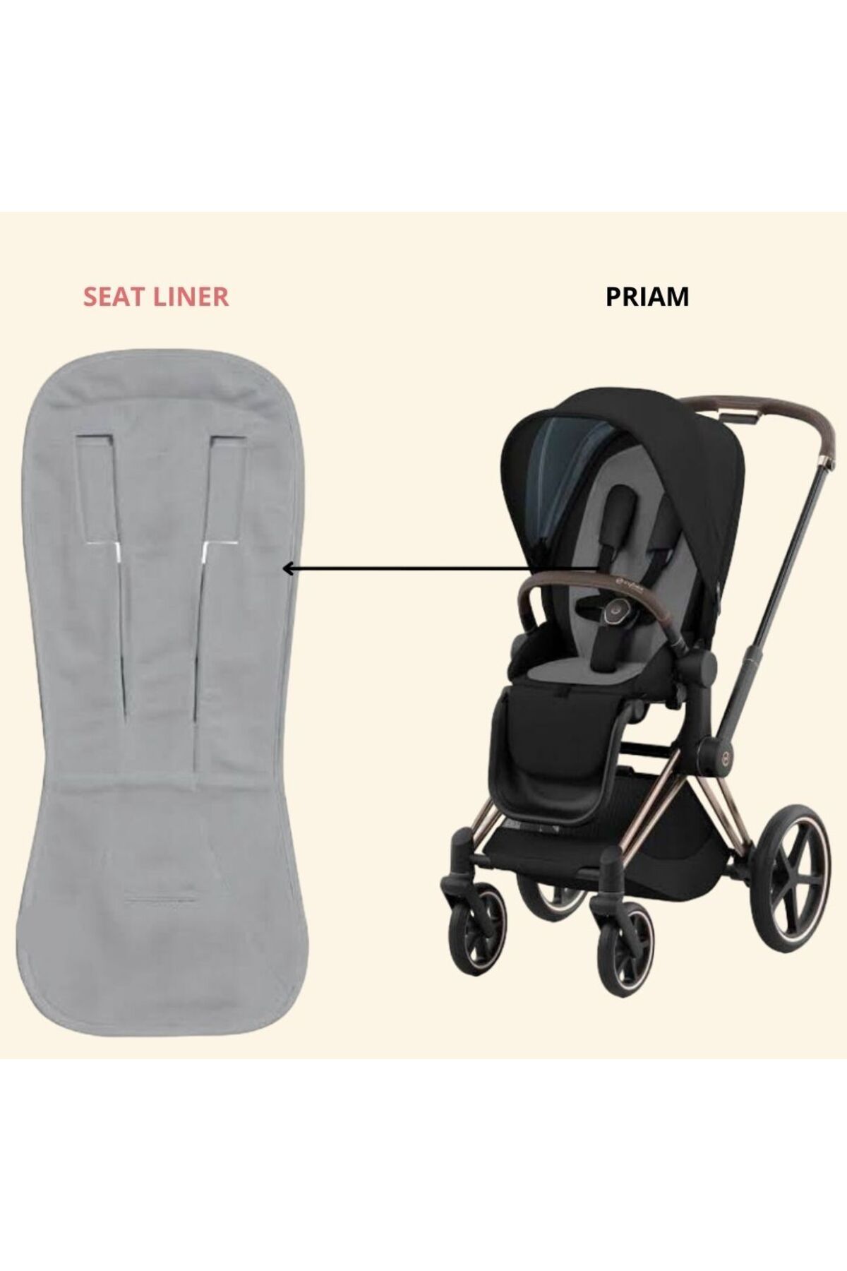 Perababy Baby Stroller Cushion Compatible with Cybex Models Seat Liner Trendyol