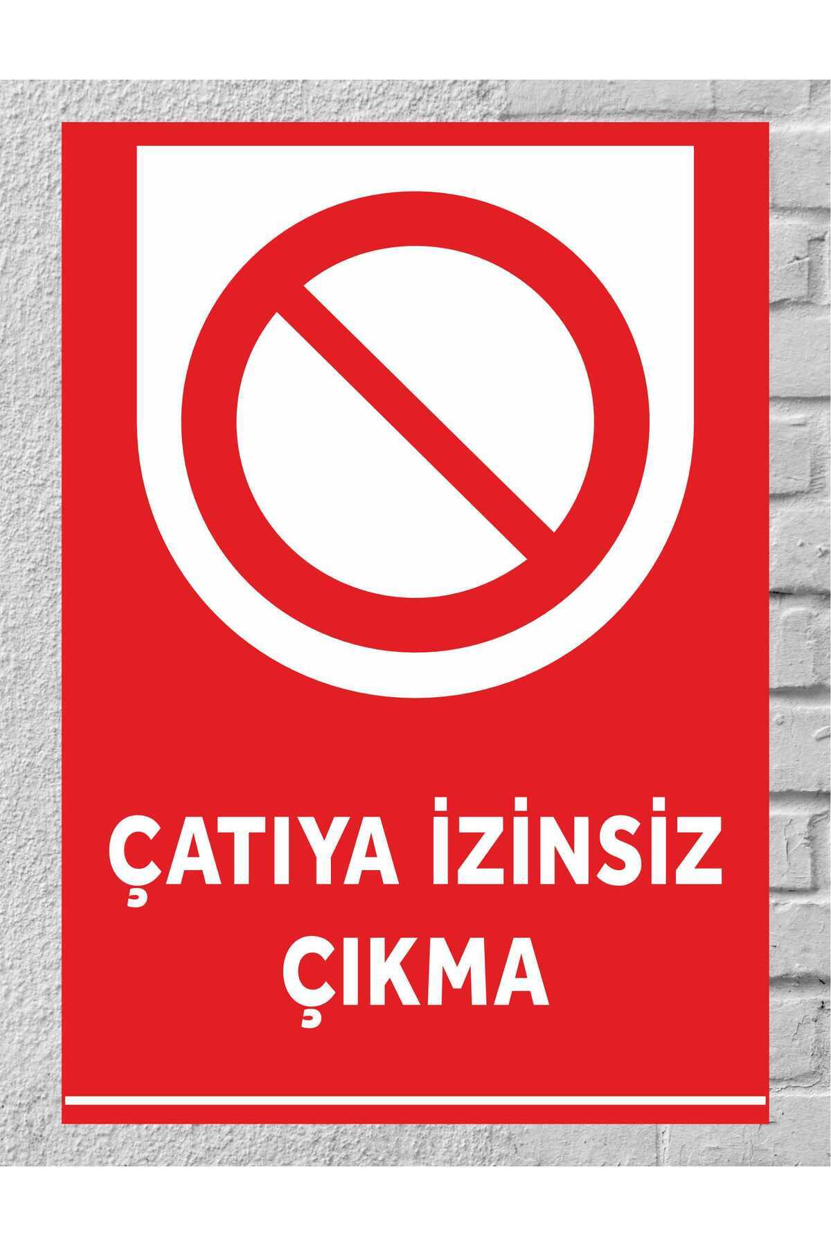 UNAUTHORIZED ACCESS TO THE ROOF SIGNBOARD 34X24 CM ( POLYCARBONATE )