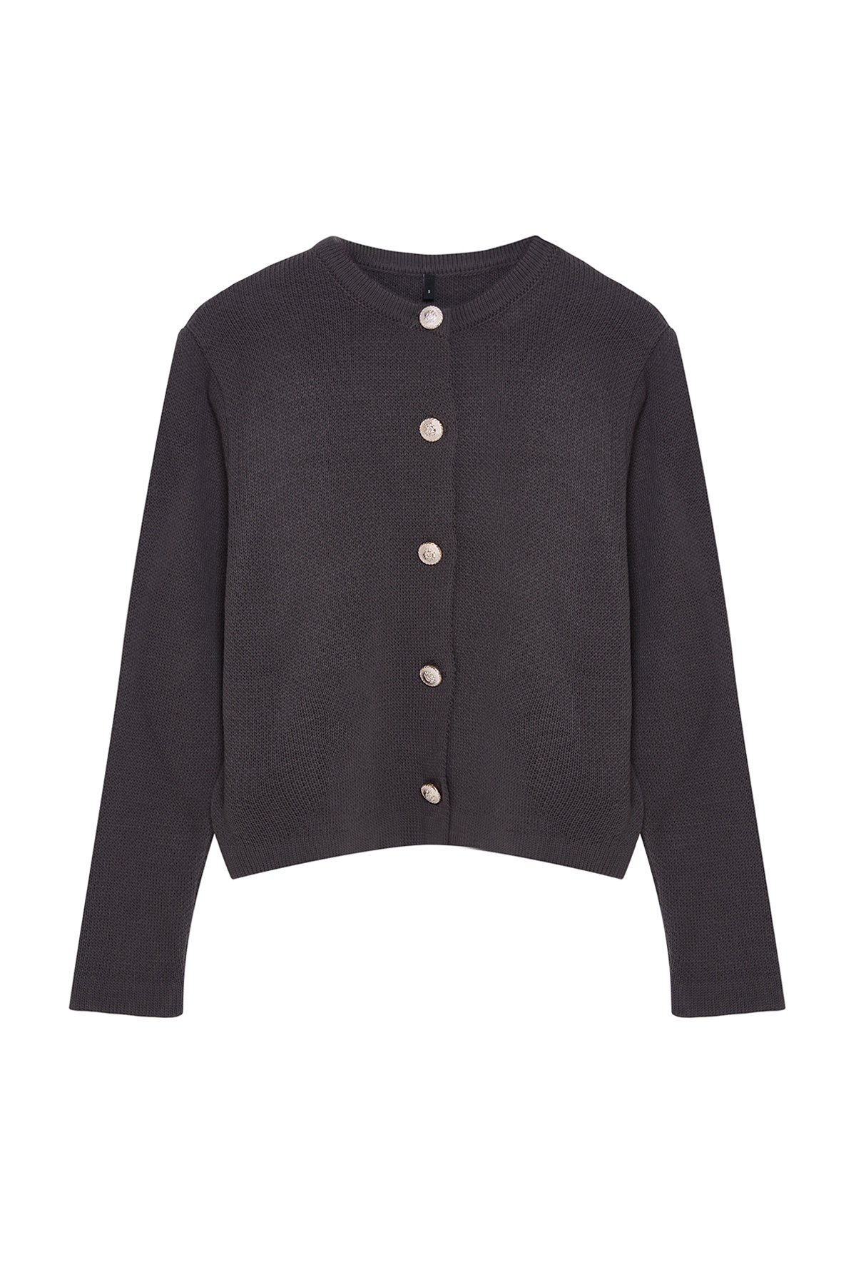 Trendyolmilla  Antrasit Basic Ceket Görünümlü Triko Hırka TWOAW24HI00090 - Görsel 6