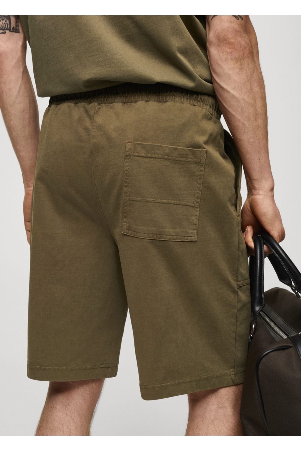 شلوار مردانه خاکی منگوMANGO Man | 67057701 اورجینال - تصویر 7