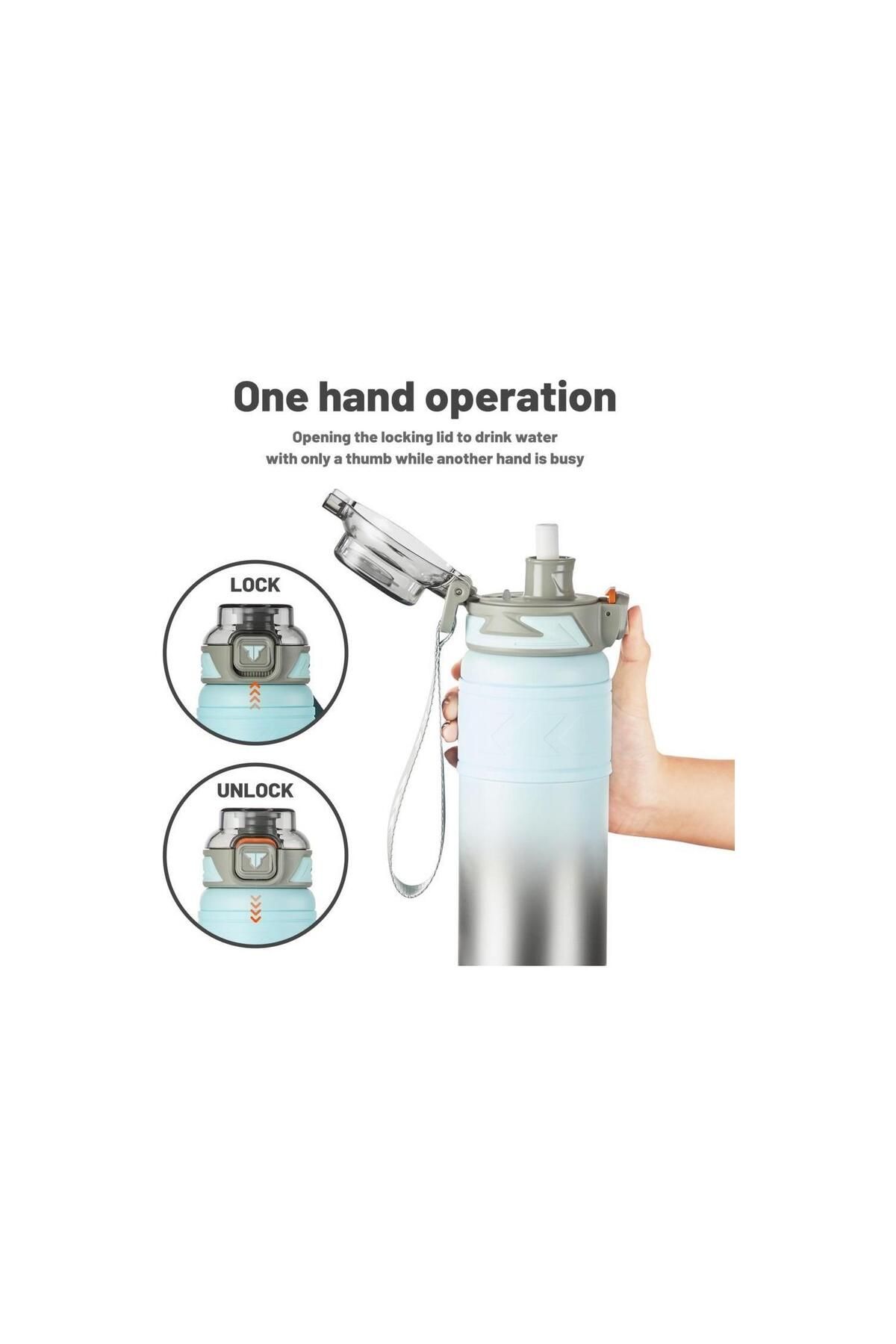 Vagon-TKK Stainless Steel Thermos Flask 500 ML Use with and Without Straw (Mixed Color 1 Piece) 5
