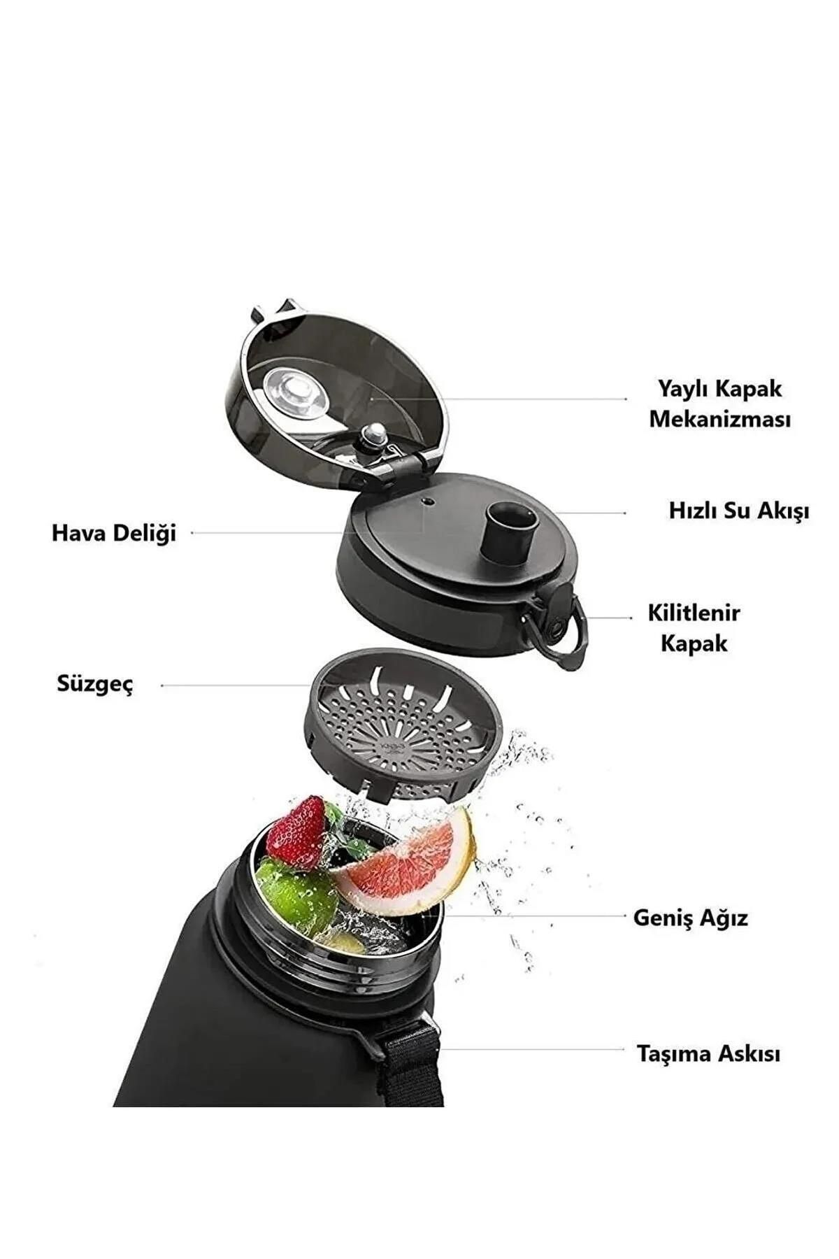 قمقمه و فلاسک چند رنگ Uzspace Fatara 1000 ML چربی آب تریتان مخلوط 1 قطعه Vagonlife
