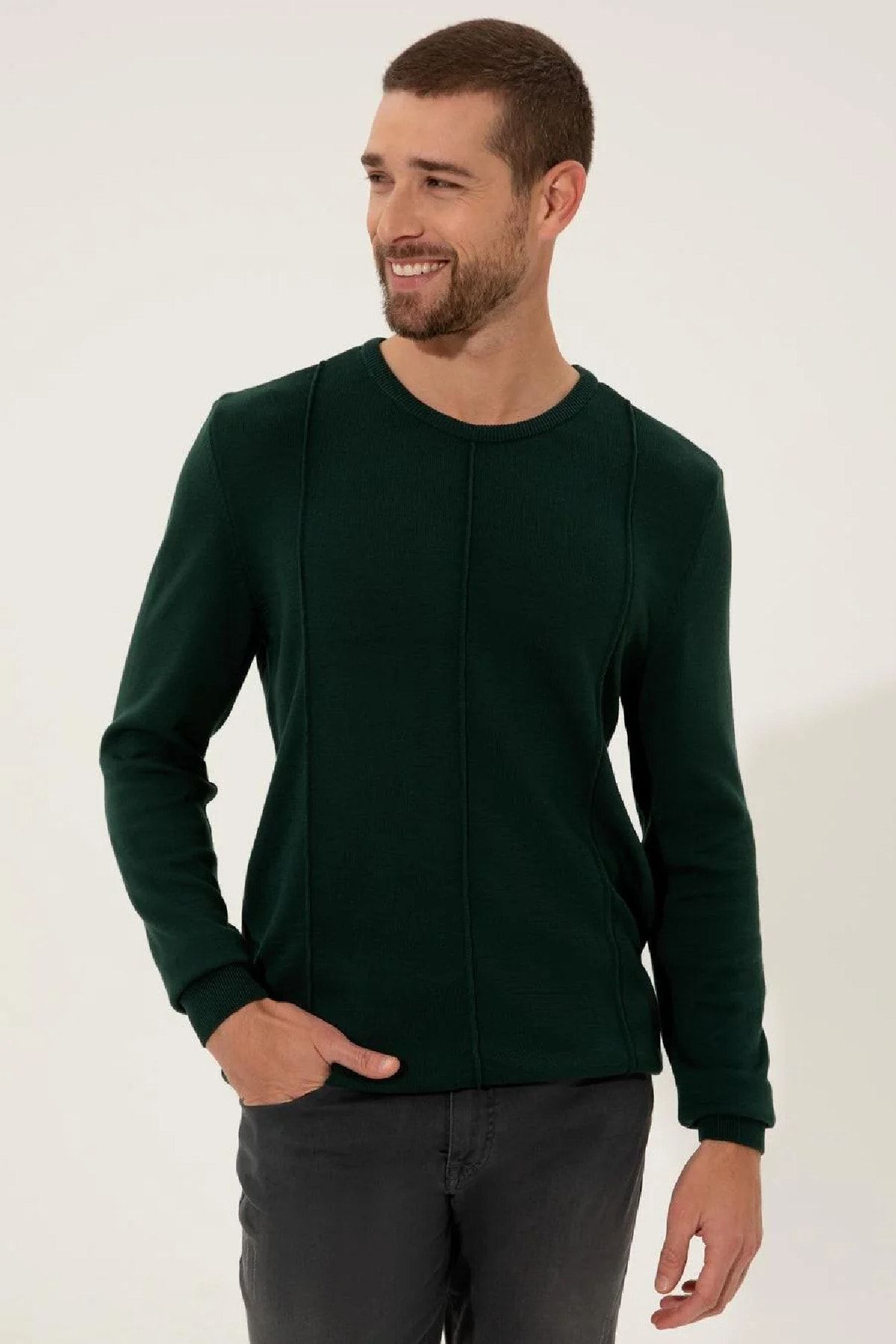 پلیور مردانه ژاکارد  آستین بلند | پیر کاردین Pierre Cardin 1497691 - تصویر 2