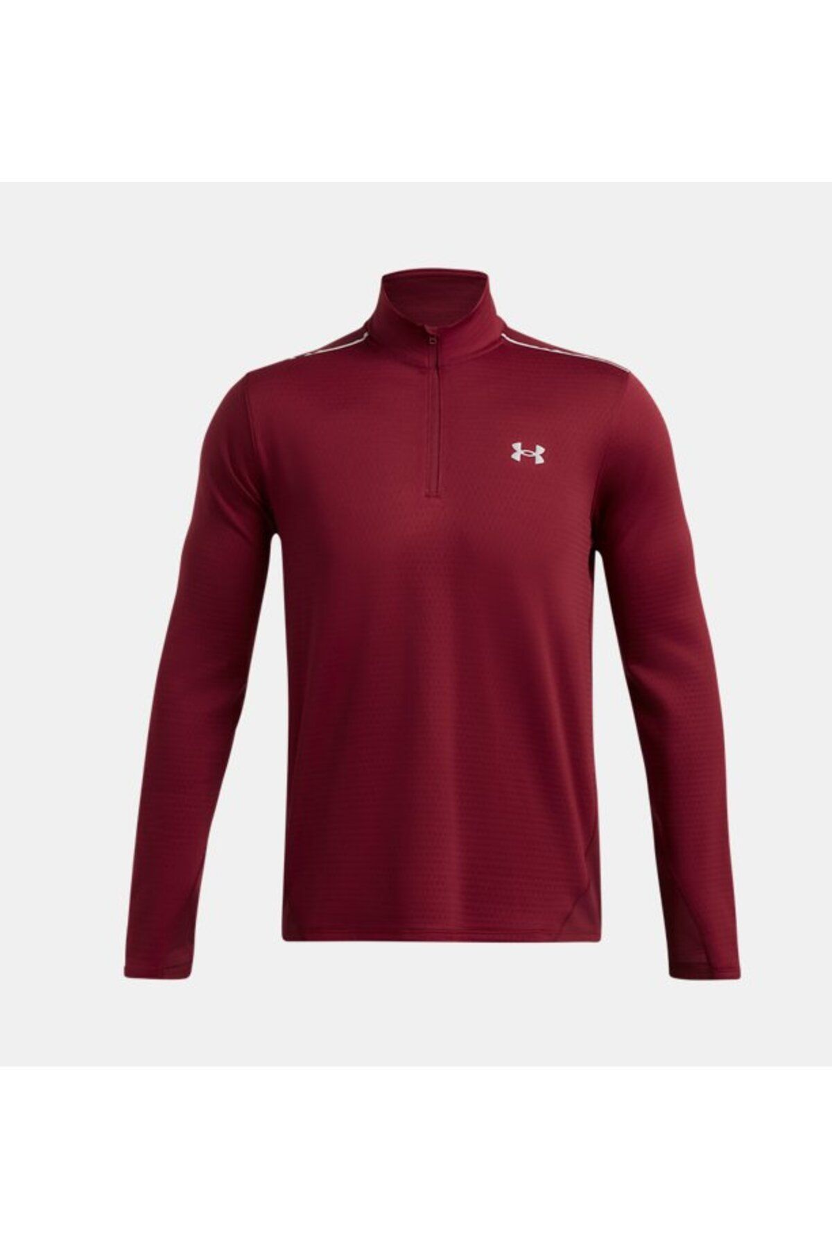 تی شرت ورزشی قرمز مردانه UA CW 1 4 آستین بلند زیپ 625 Under Armour