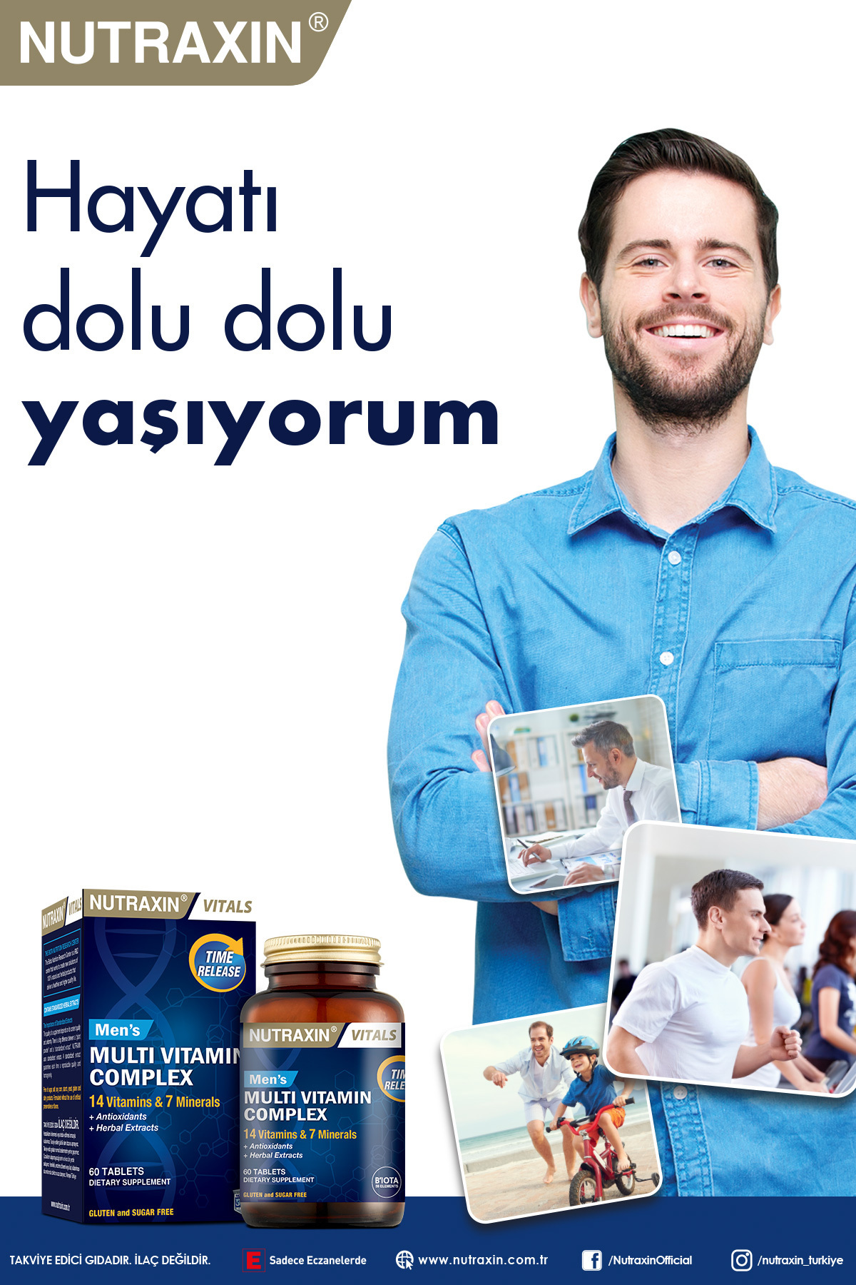 60 قرص مولتی ویتامین Nutraxin و مینرال کمپلکس مردانه - (فرمول ویژه مردان) اورجینال - تصویر 2