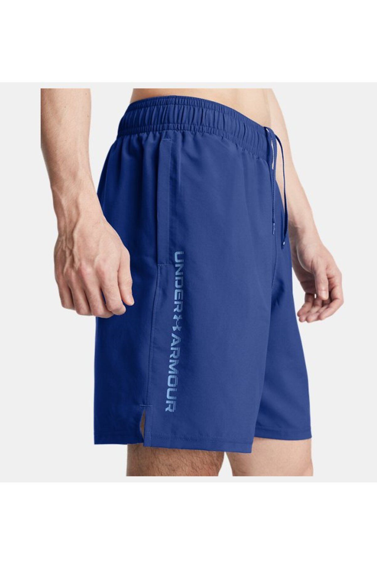 شورت ورزشی آبی مردانه های Wordmark بافی UA بافندگی 1383356 432 Under Armour