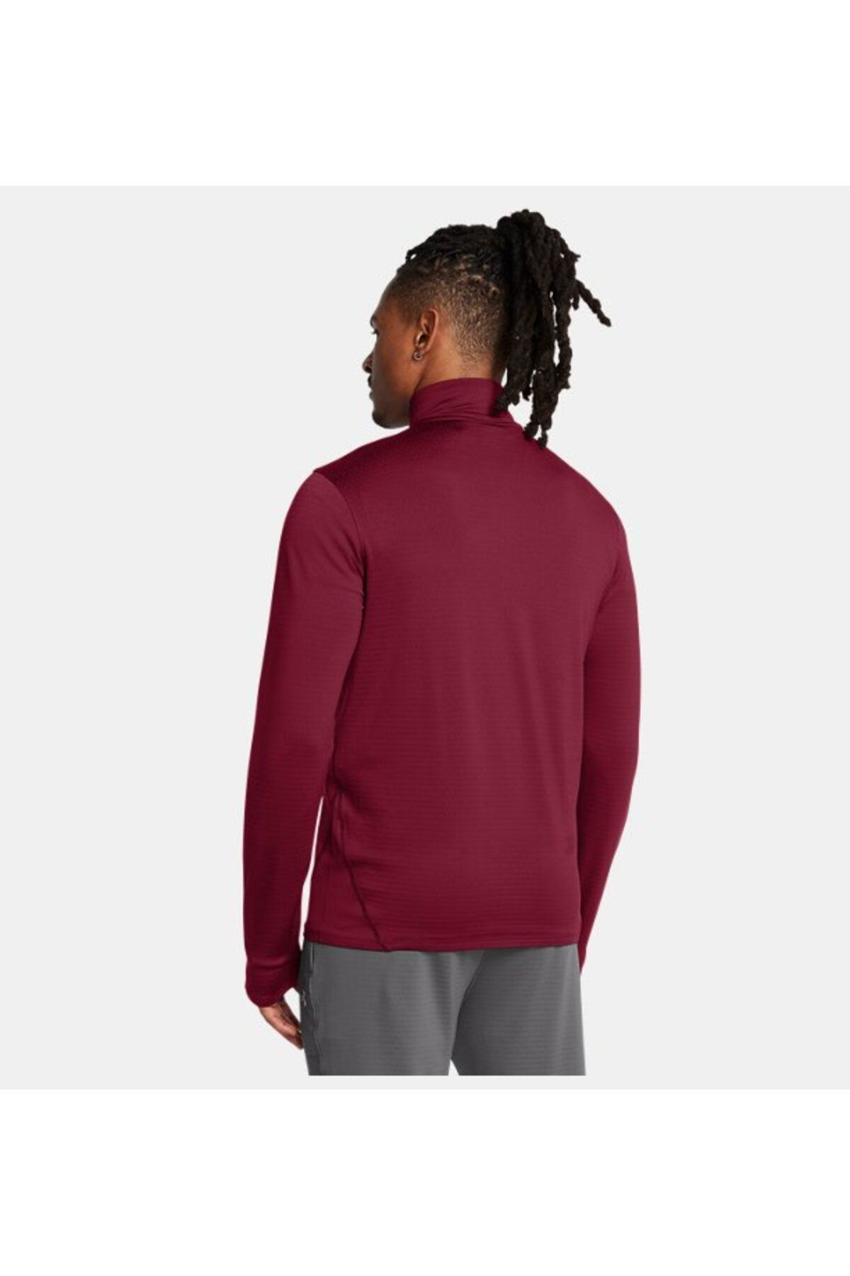 تی شرت ورزشی قرمز مردانه UA CW 1 4 آستین بلند زیپ 625 Under Armour
