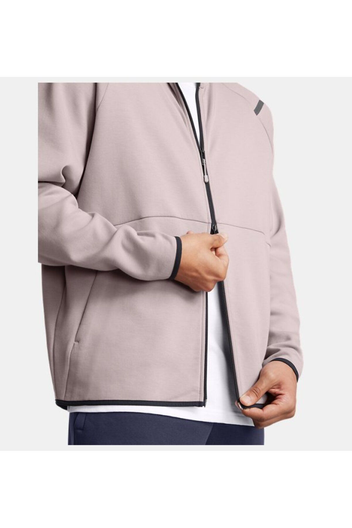 ژاکت ورزشی صورتی مردانه لباس بافتنی پشم گوسفند غیر قابل توقف 015 Under Armour