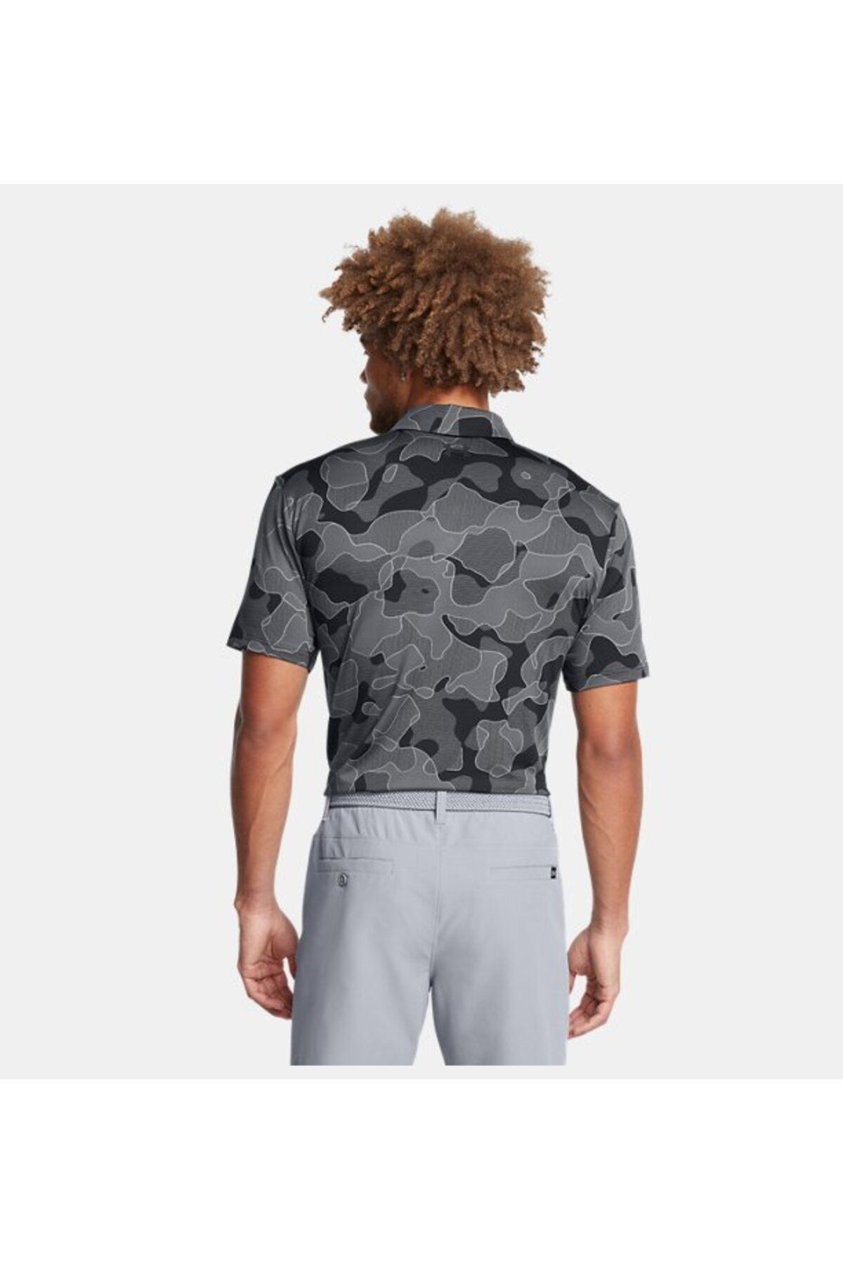 تی شرت ورزشی خاکستری مردانه آقایان پلی آف 3.0 پولو چاپی 011 Under Armour