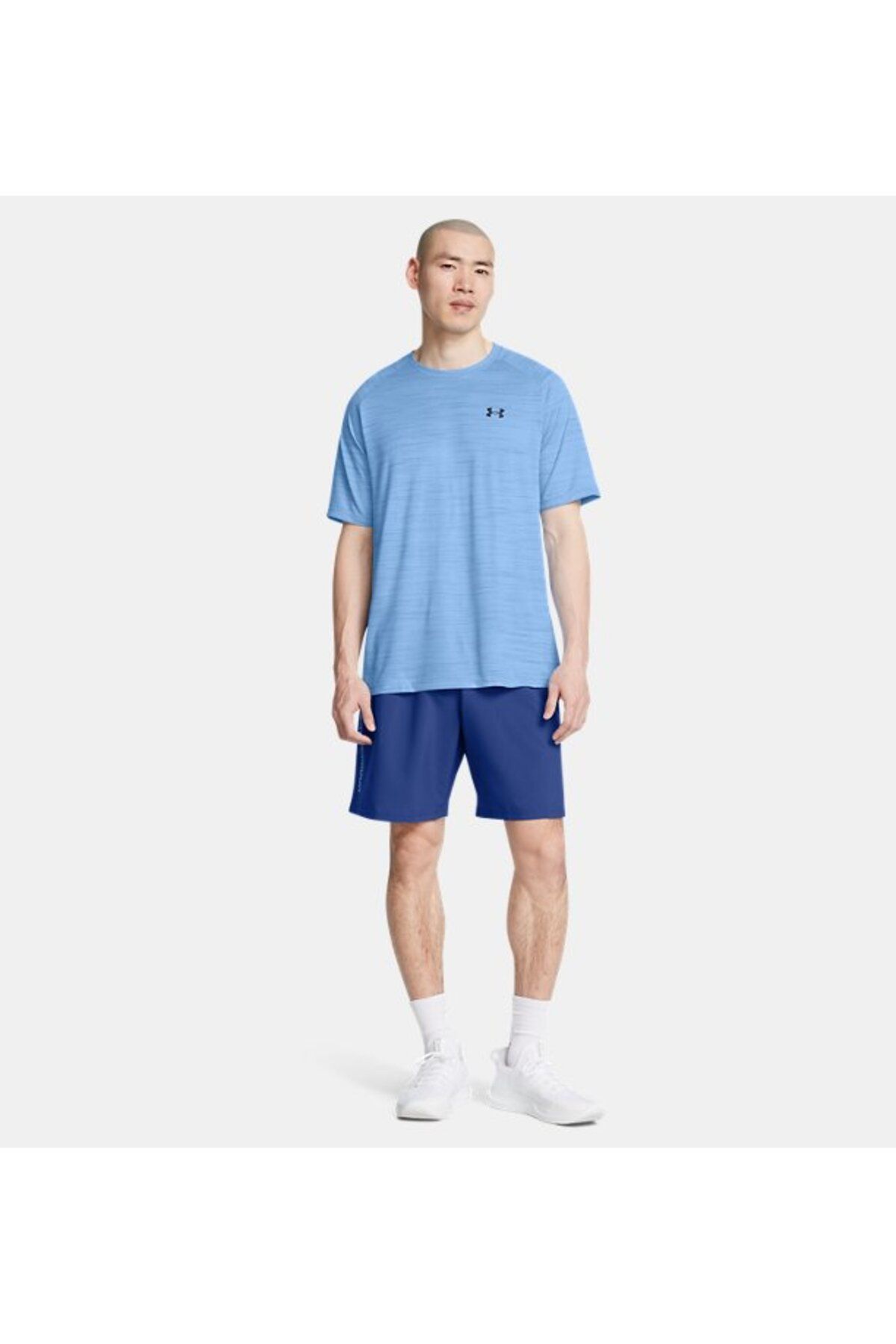 شورت ورزشی آبی مردانه های Wordmark بافی UA بافندگی 1383356 432 Under Armour