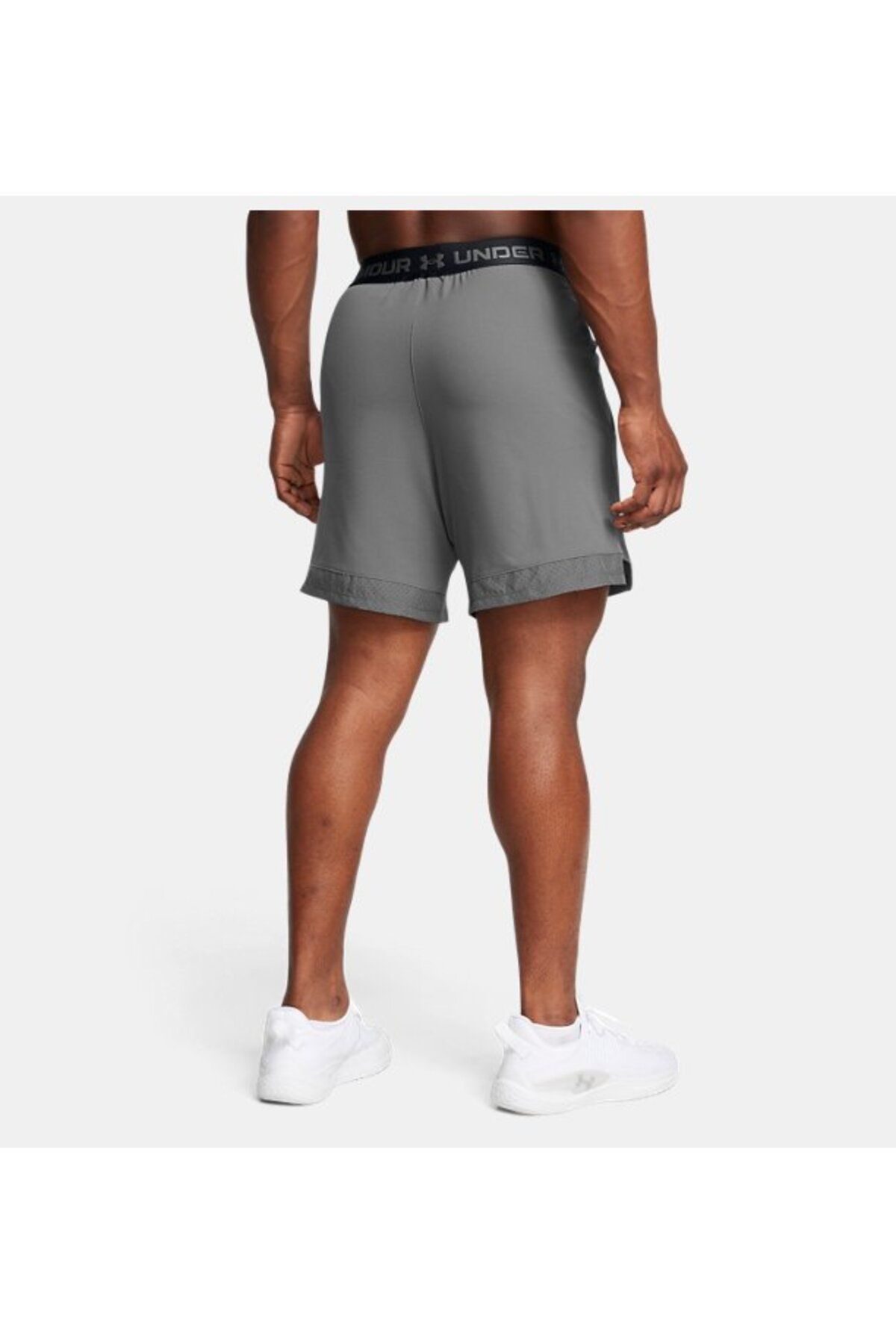 شورت ورزشی خاکستری مردانه های 6 اینچ بافته شده در UA 1373718 027 Under Armour