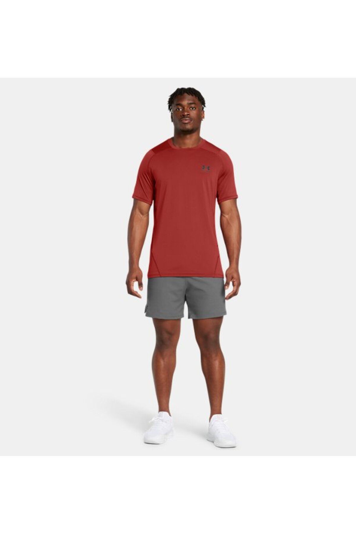 شورت ورزشی خاکستری مردانه های 6 اینچ بافته شده در UA 1373718 027 Under Armour