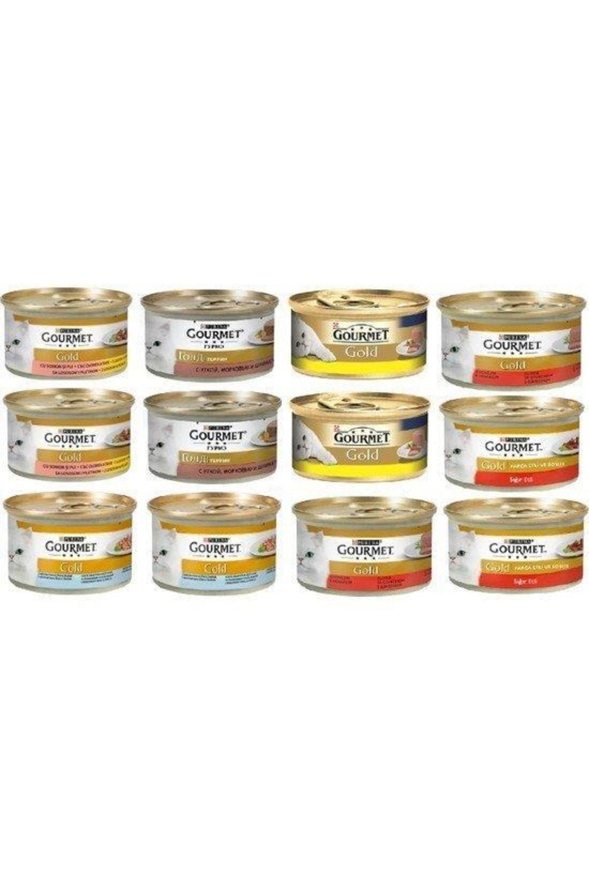 Gold Kıyılmış Karışık Kedi Maması 85 Gr X 12 Adet