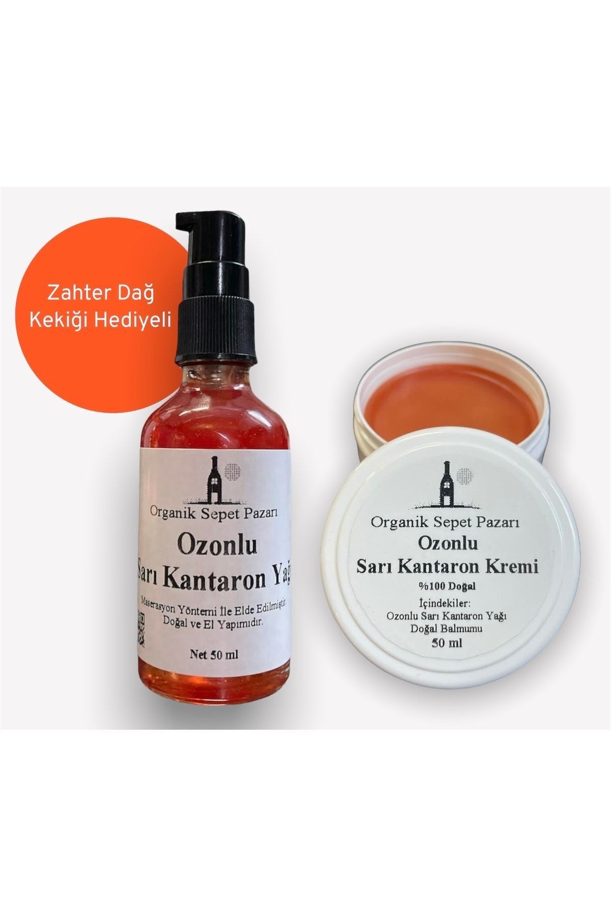 روغن مخمر سنت جان اوزون دار 50 میلی لیتری و کرم مخمر سنت جان 50 میلی لیتری ست 2 تایی Organik Sepet Pazarı