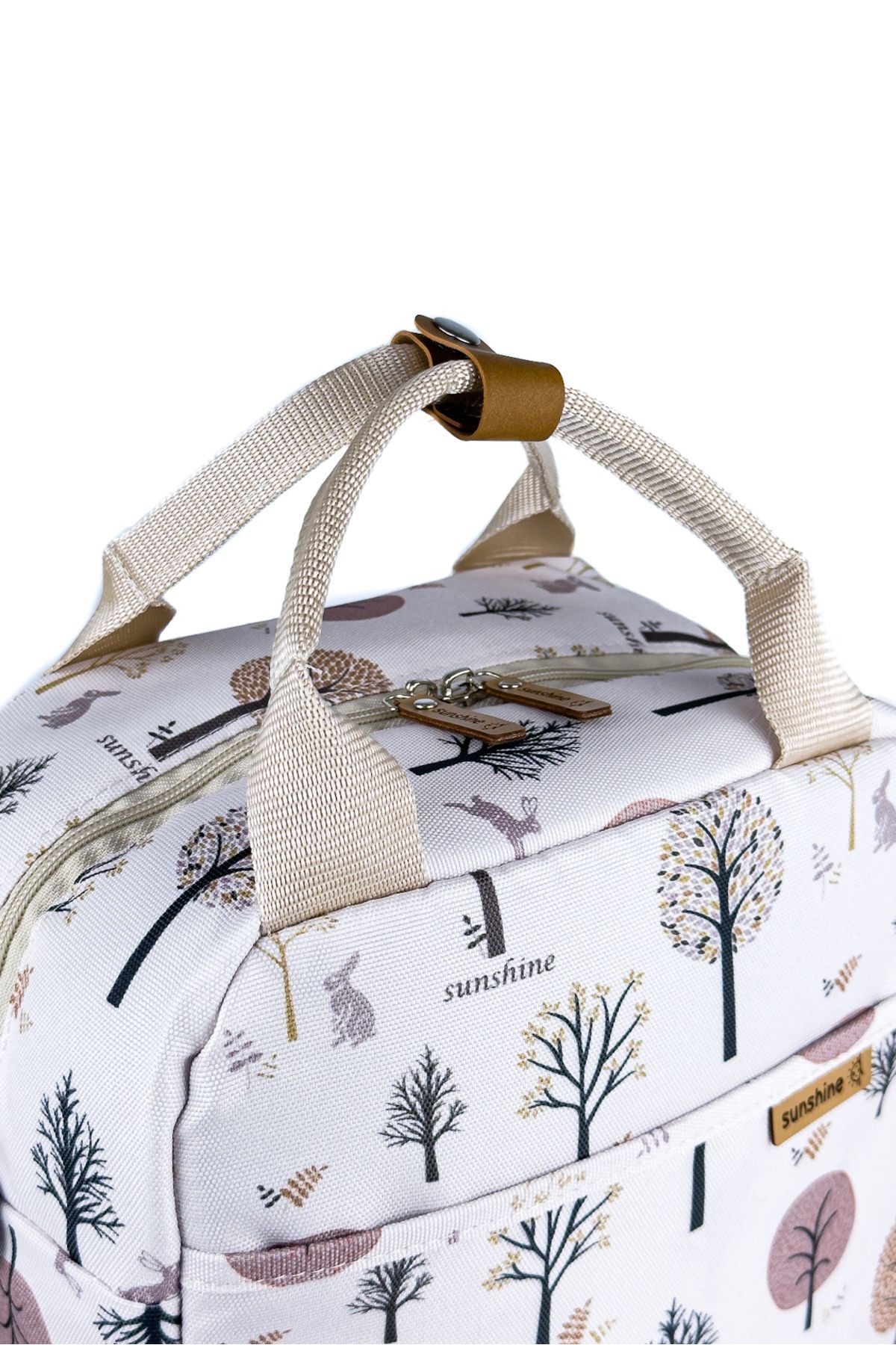 Sunshine Ağaç Desen Termal Isı Izolasyonlu Ek Gıda Yemek Taşıma Beslenme Omuz Çantası fotoğrafı 3 (önizleme)