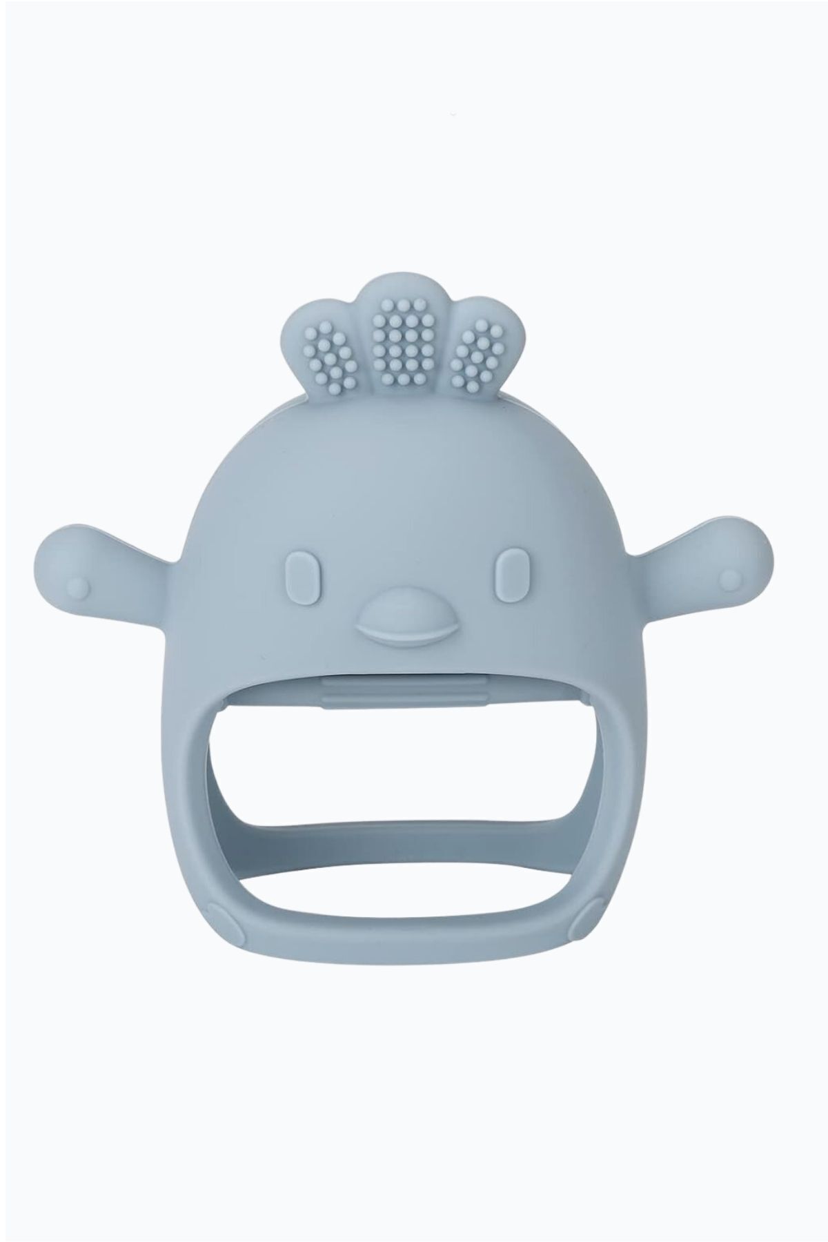 Kiwi Chicken Bebek Diş Kaşıyıcı Emzik Uçlu Eldiven Şeklinde Oyuncak Dişlik, Dusty Blue Renk fotoğrafı 3 (önizleme)