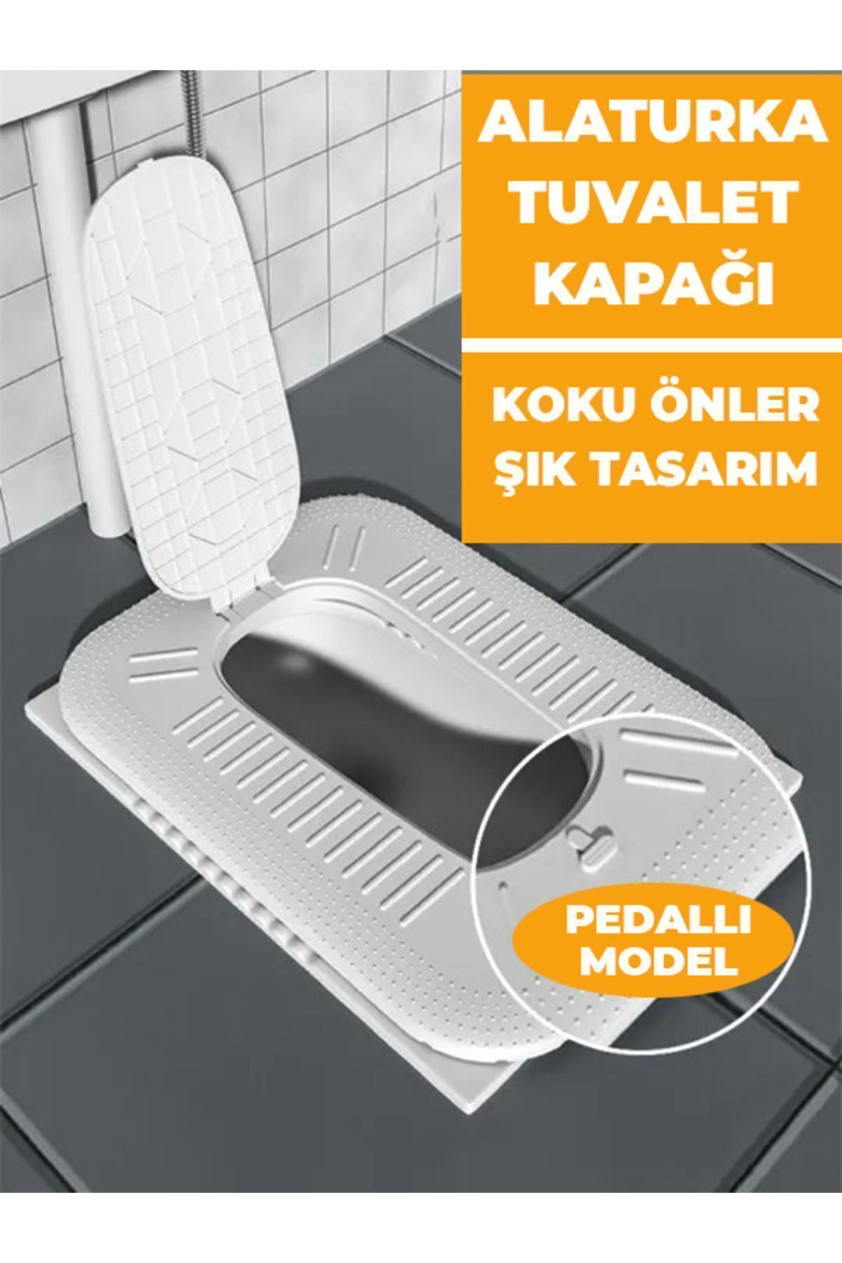 Selldey Bilişim Alaturka Tuvalet Kapağı Koku Önleyici ve Basmalı Pedallı