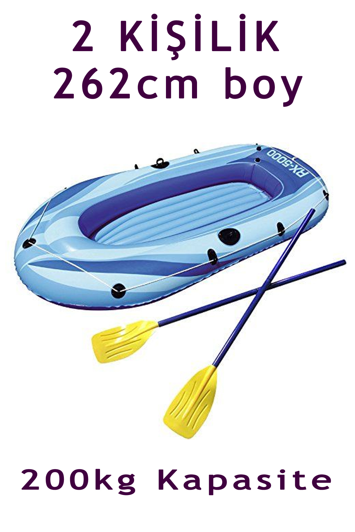 Bestway 2 Kişilik Şişme Bot RX-5000 / 262 cm Boyunda 400 Kg Taşıma ...