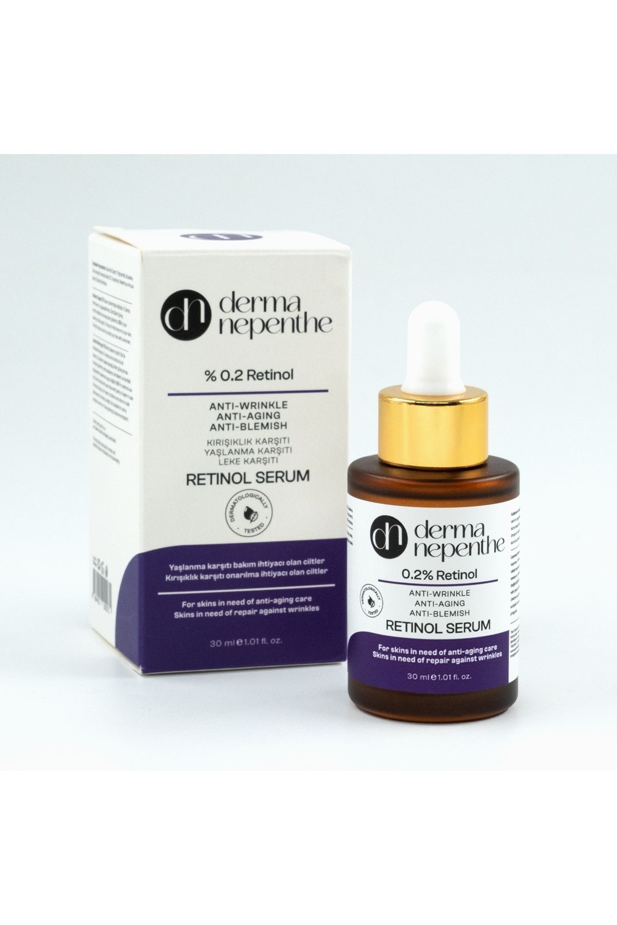 Retinol Gece Serumu 30 ml - Yaşlanma Karşıtı, Kırışıklık Ve , Onarıcı — DN-S-RTN-30 — تصویر 4 از 6