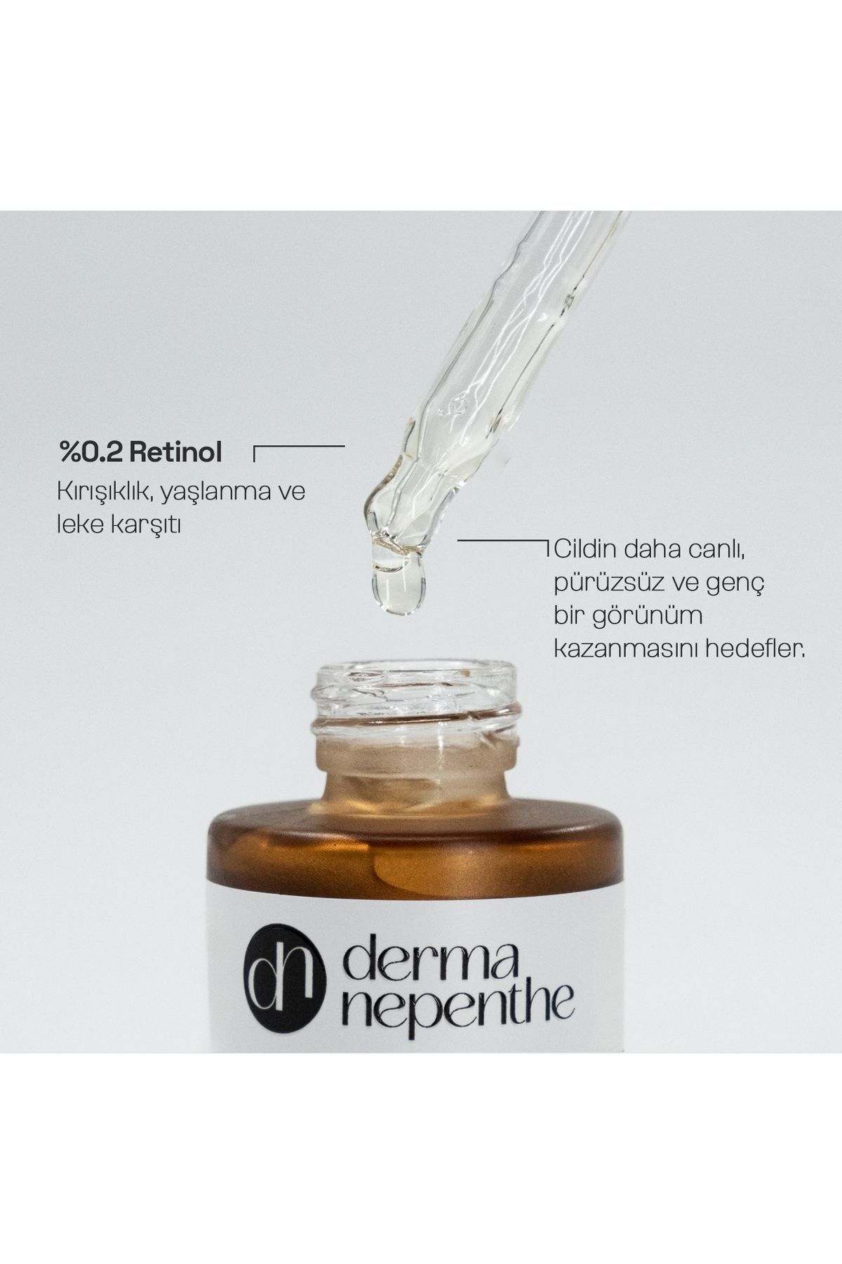 Retinol Gece Serumu 30 ml - Yaşlanma Karşıtı, Kırışıklık Ve , Onarıcı — DN-S-RTN-30 — تصویر 5 از 6