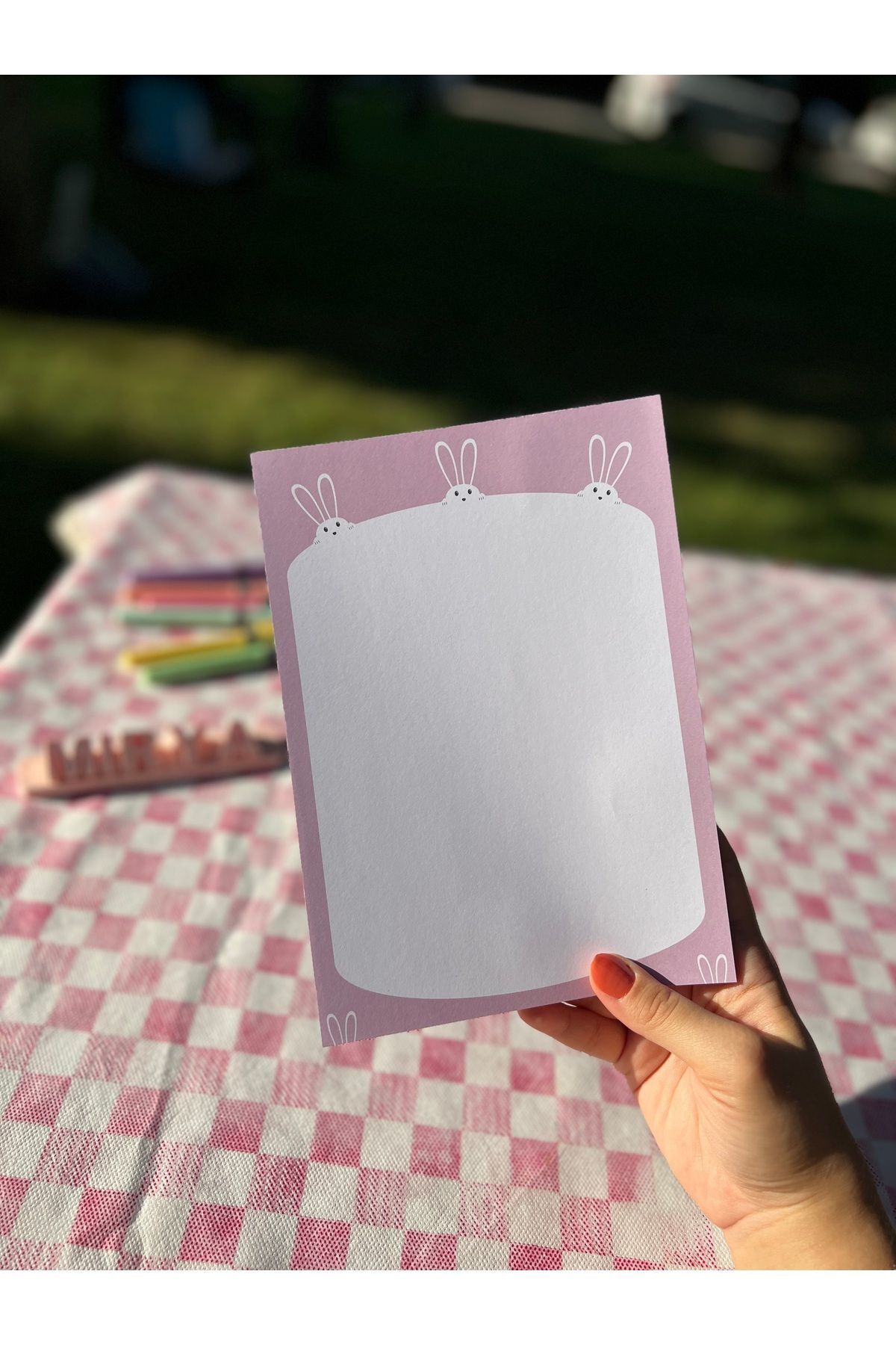 Mirya Notes-Lilac Rabbit Patterned A5 Notepad - Notepad 4