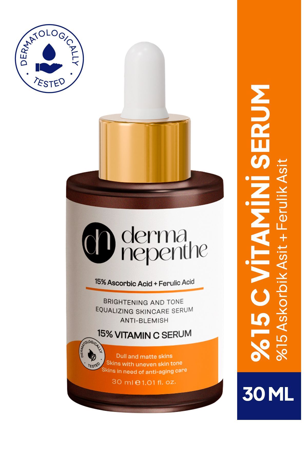 %15 C Vitamini Cilt Bakım Serumu 30 Ml - Aydınlatıcı, Cilt Tonu Eşitleyici ve Yaşlanma Karşıtı — DN-S-CV-30