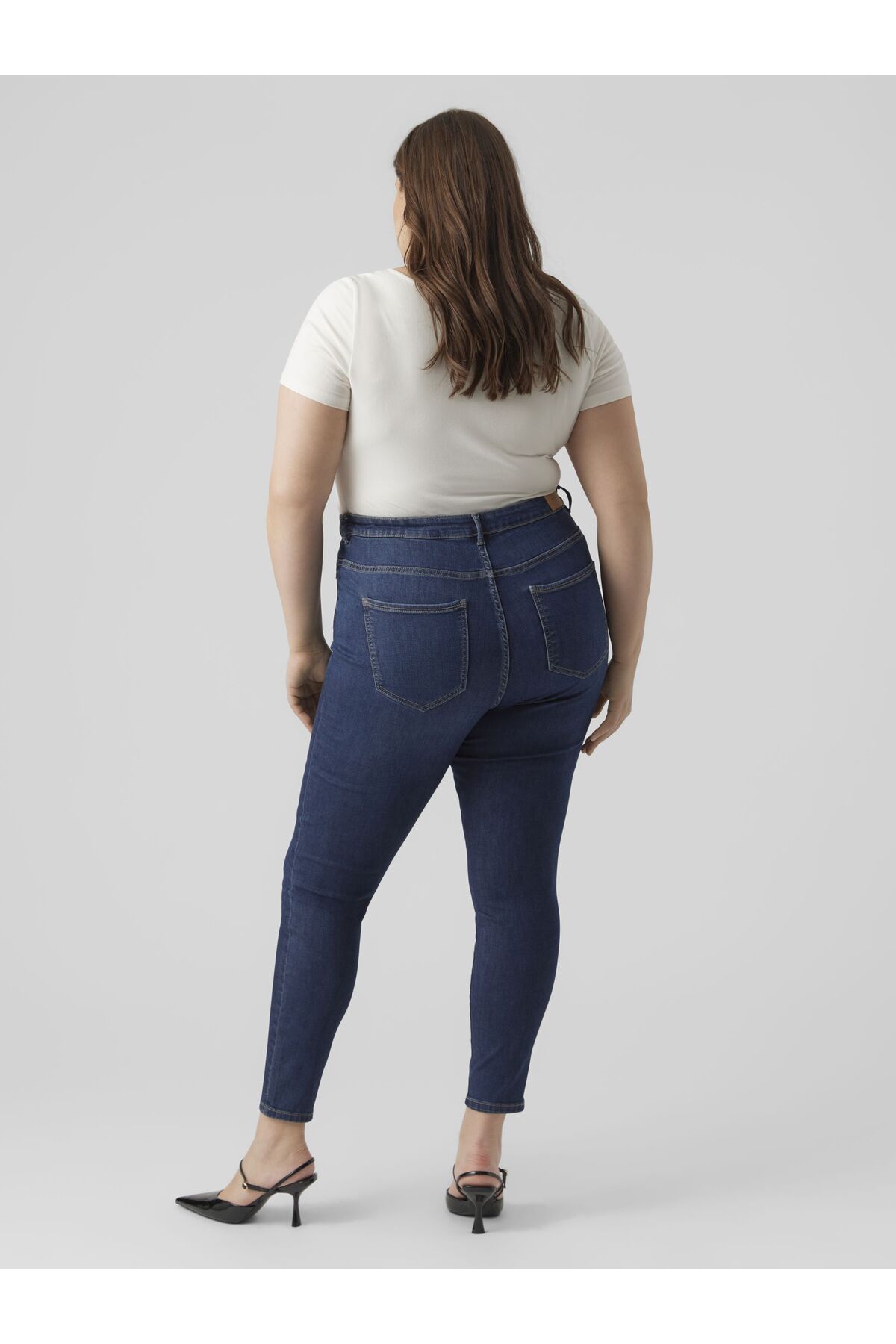 Veromoda Curve-Blugi Vmphia Hohe Taille Skinny Fit Jeans 4