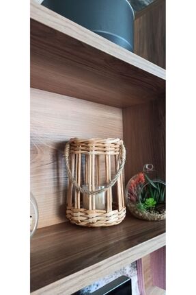 AFRALYAHOME Bohem bambu mumluk, bambu fener, bohem bambu şamdan ev dekorasyon...