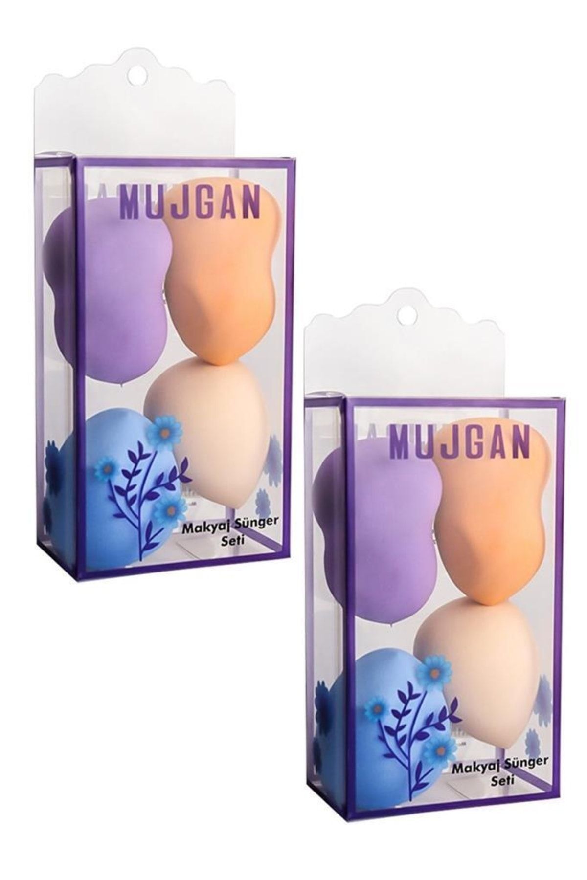 ست 2 عدد اسفنج گلابی در یک جعبه 4 عددی MUJGAN