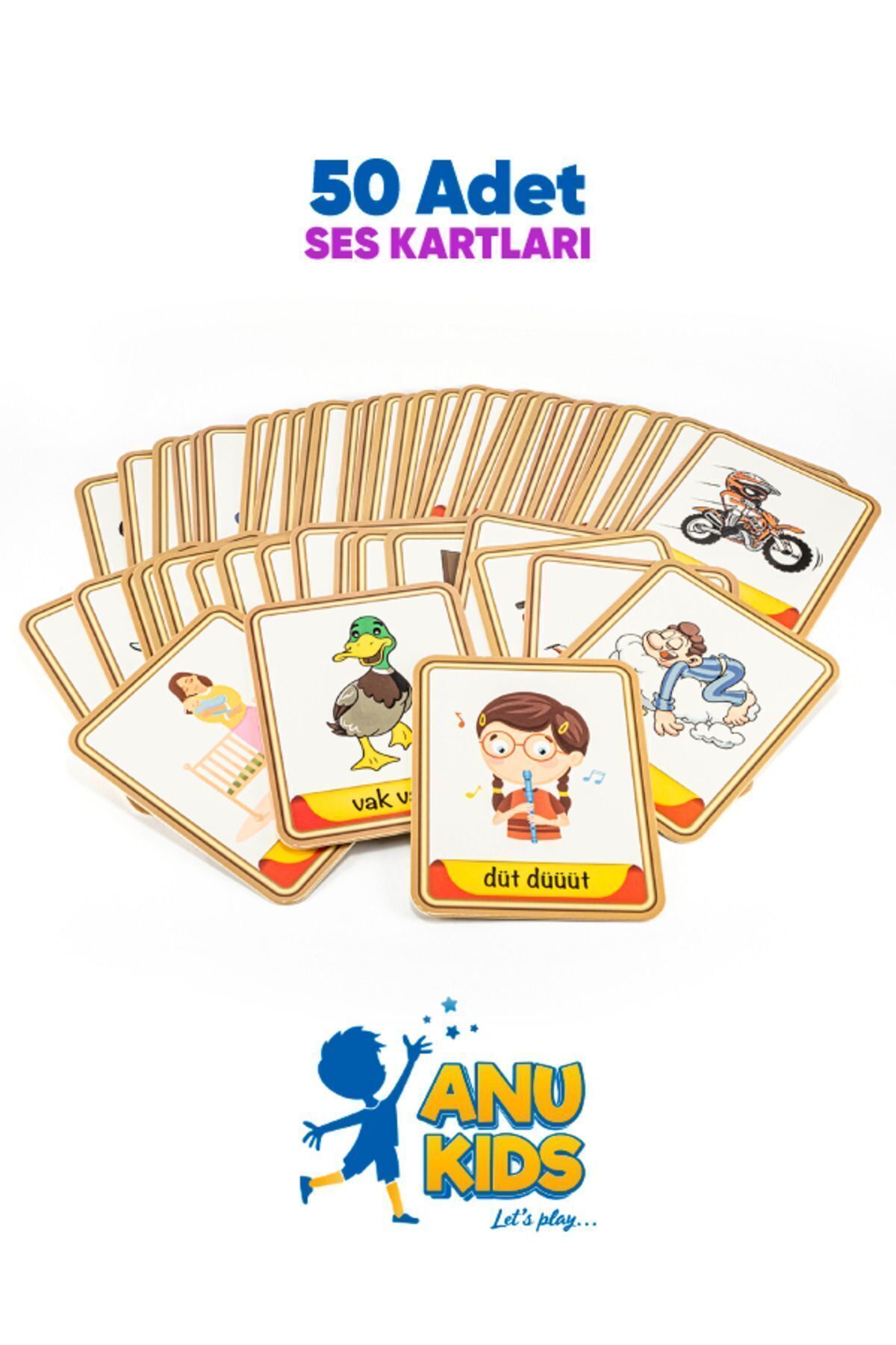 anu kids let's play Dil Konuşma ve Ses Kartları Konuşma Geliştirici Zeka Kartları Resimli,Ses ve Taklit Kartları fotoğrafı 4 (önizleme)