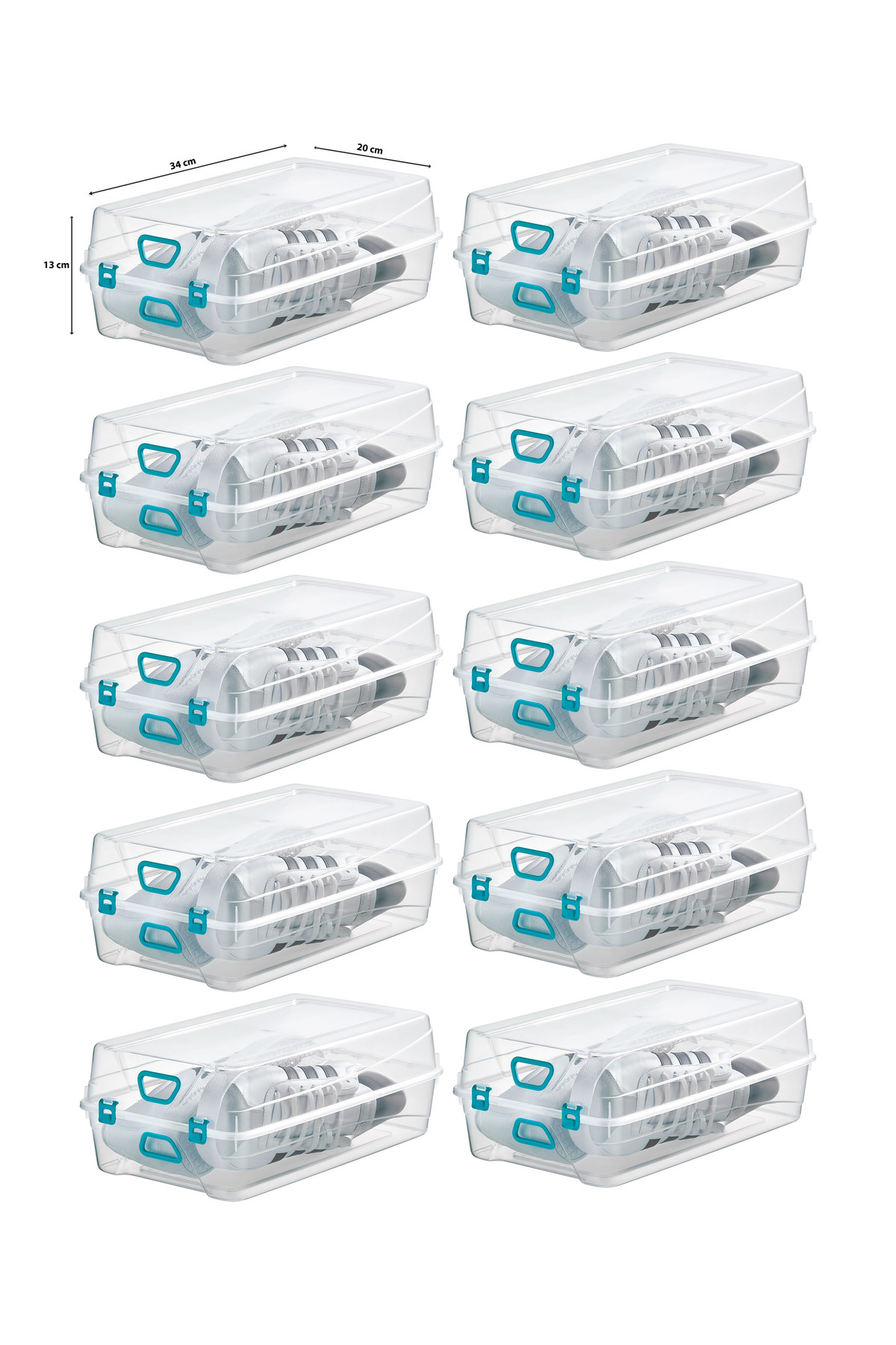 ALP HOME 10 Adet Erkek Ayakkabı Kutusu Büyük Boy Steril Ayakkabı Saklama Düzenleyici Organizer Şeffaf