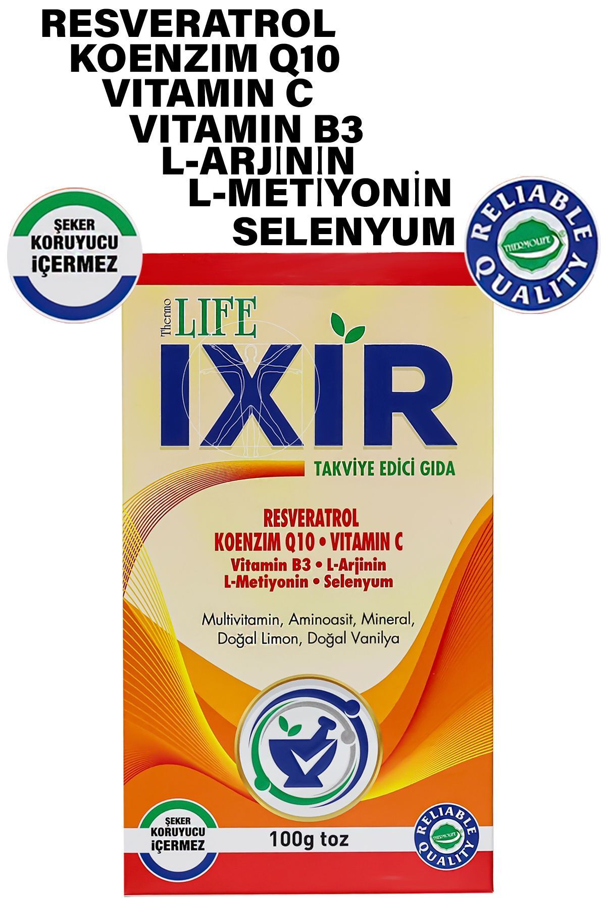THERMOLİFE Ixır Resveratrol Koenzim Q10 Selenyum C Vitamini Multivitamin Takviye Edici Gıda