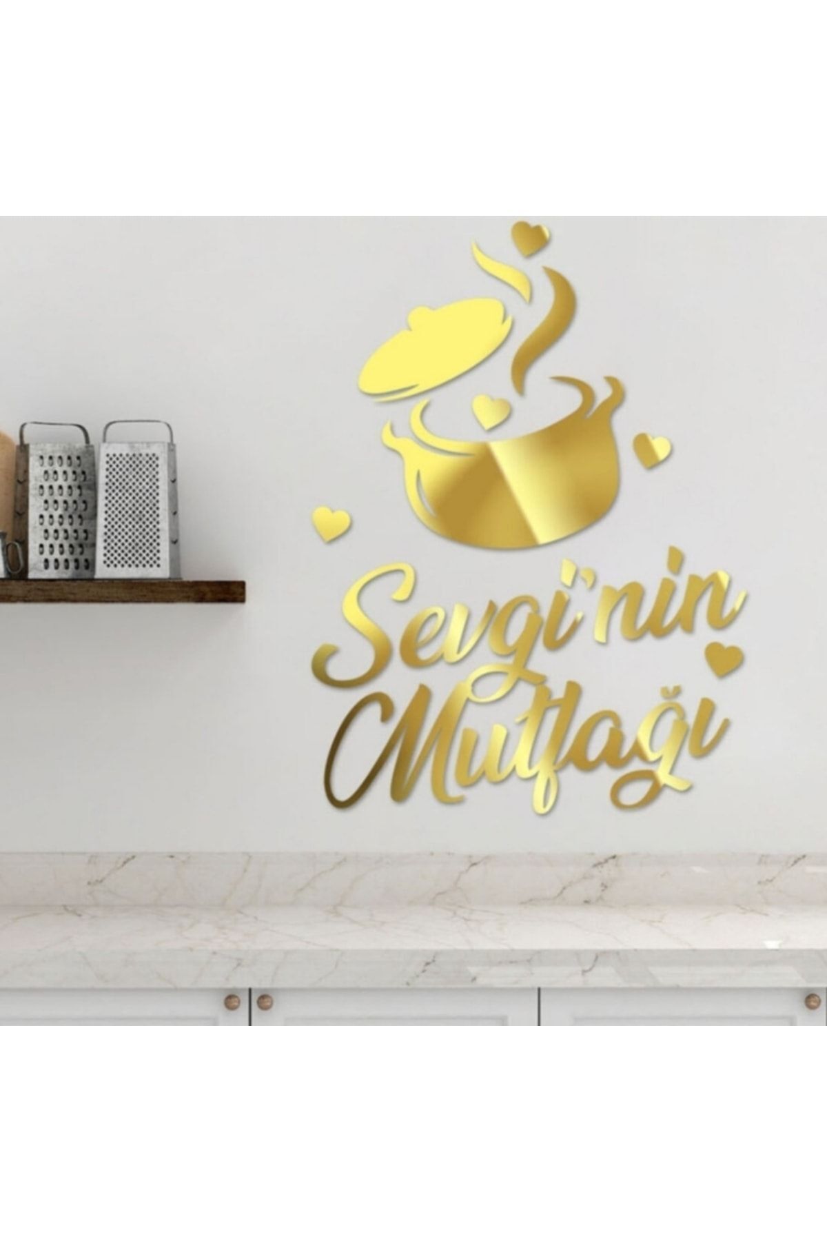 Custom Gold Mirrored Kitchen Ornament with Boiler 40*30cm
