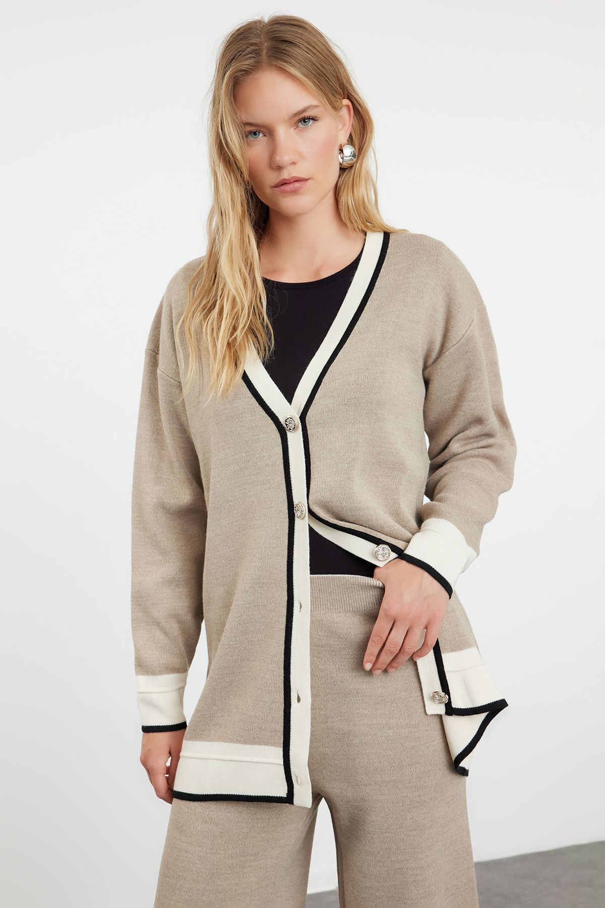 Trendyol Modest-Трикотажний кардиган і штани з норки TCTAW25US00002 2