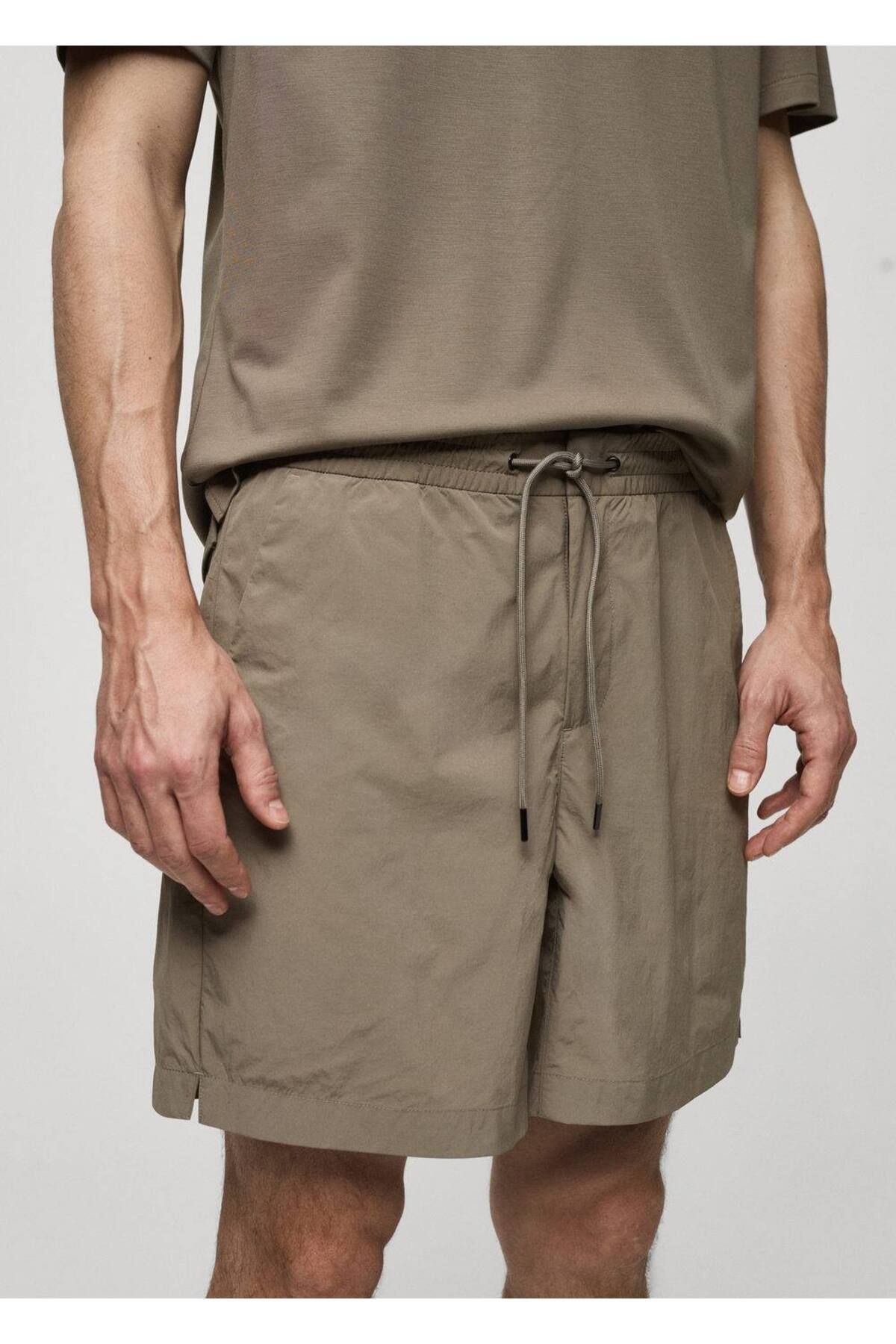 MANGO Man-Waterproof Drawstring Bermuda Shorts 5
