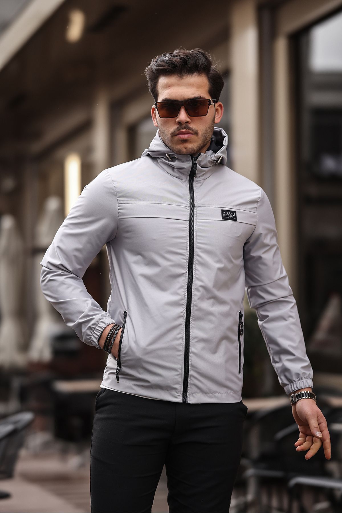 S&M CLOTHİNG Noul Sezon Pentru Bărbați Impermeabilă Pe Sezon De Ploie Masculin - M