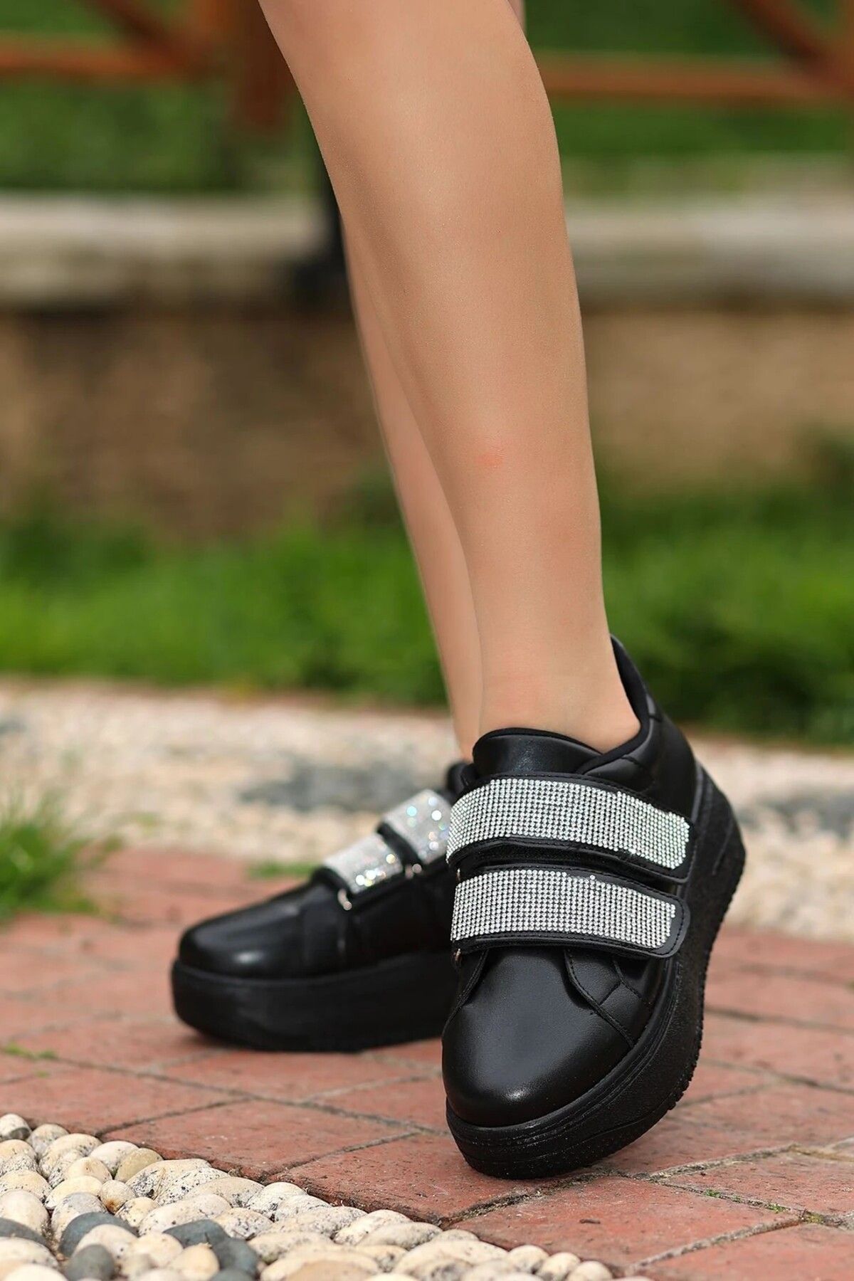 Moka Shopin-Pantofi sport negri Jarxi - Velcro 3