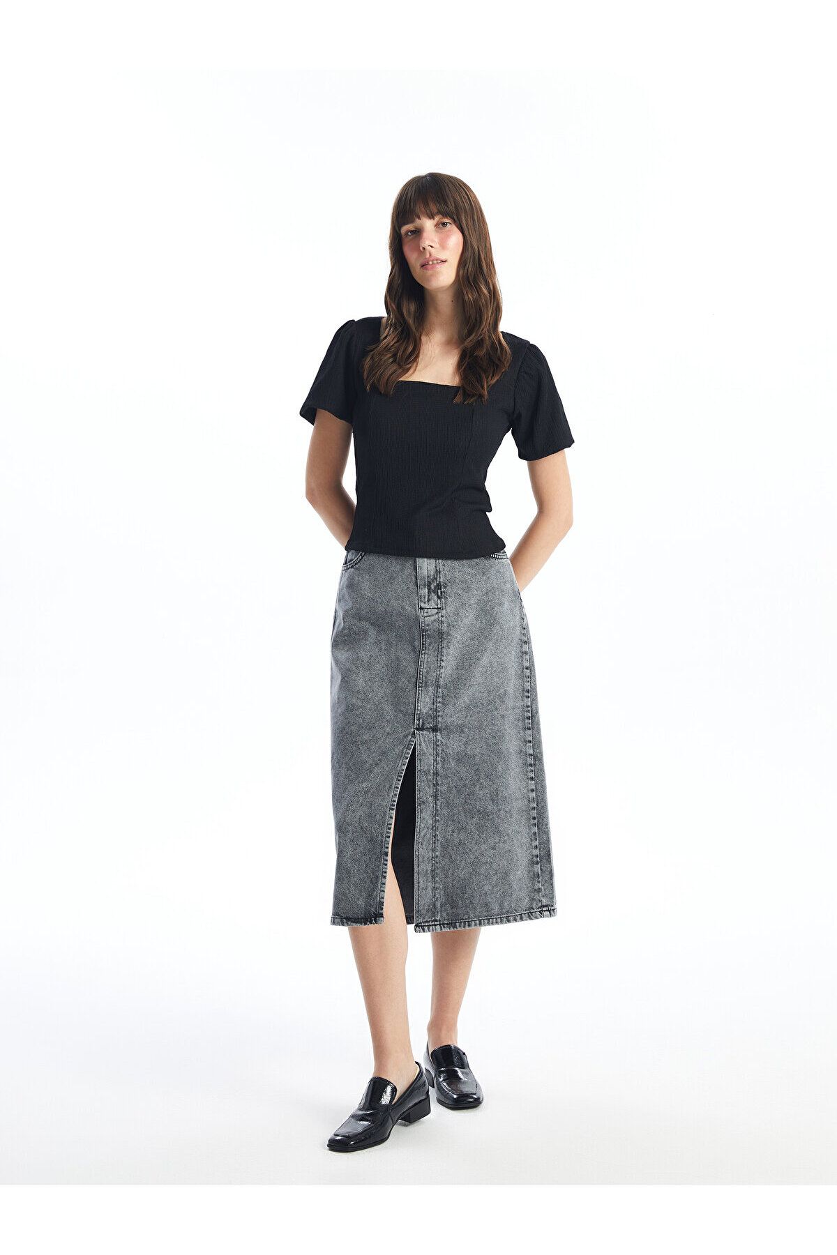 LC Waikiki Lcw Slim-fit Jeansrock für Damen - 40