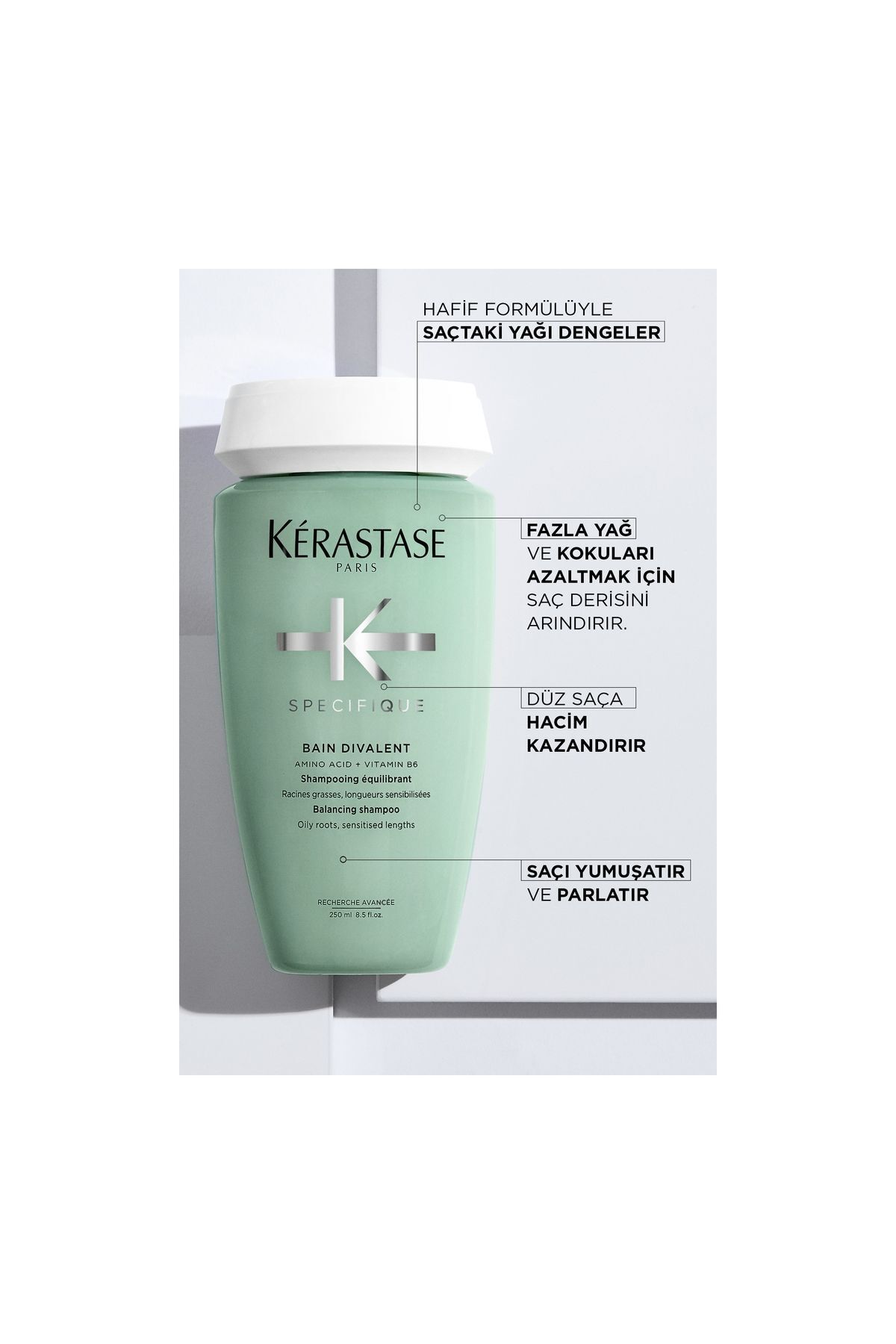شامپو لاکچری ضد روغن Specfique Bain Divalent 250 ml CYT54547887455412314875645421 Kerastase
