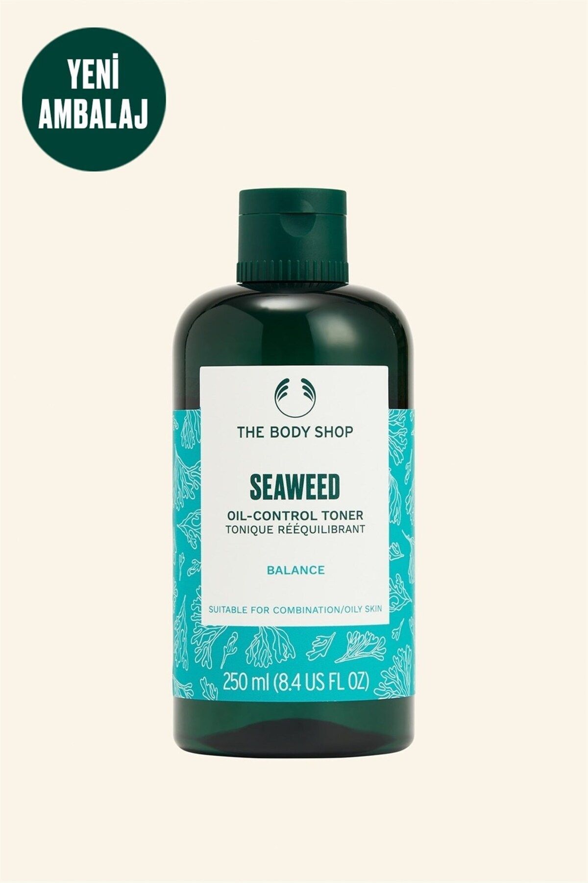 بادی شاپ تونیک پاک کننده متعادل کننده روغن جلبک دریایی برای پوست مختلط ۲۵۰ میلی لیتر