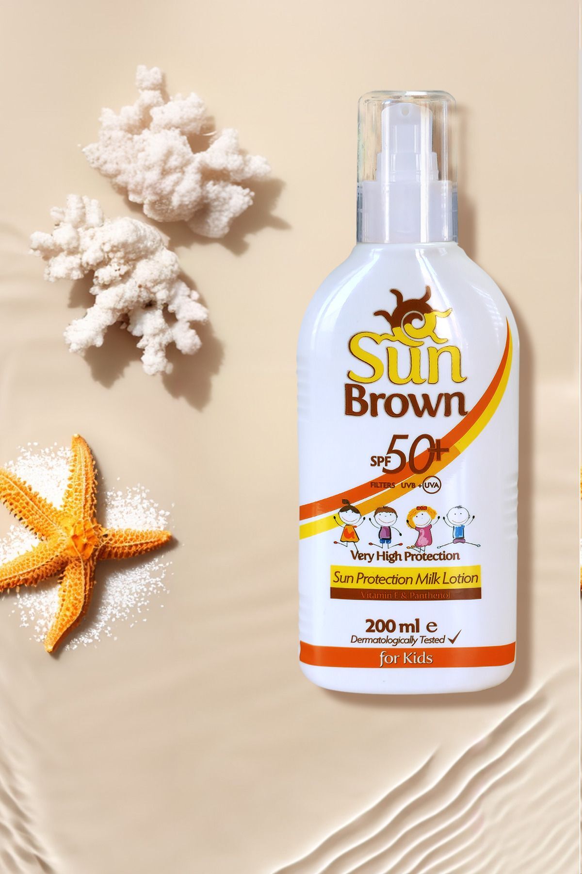 Sun Brown Spf 50 Çocuklar Için Hassas Güneş Koruyucu Vücut Losyonu 200ml fotoğrafı 7 (önizleme)