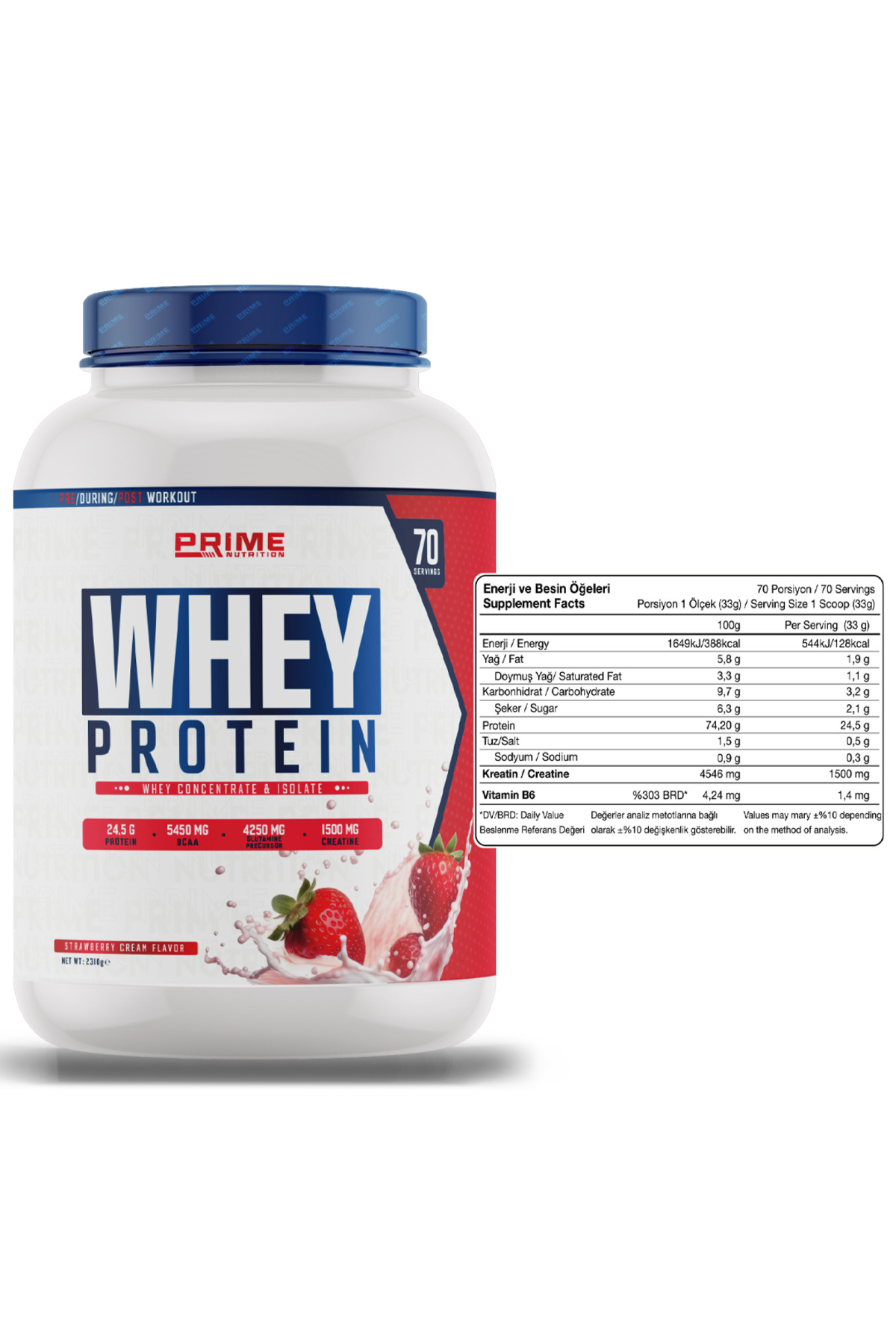 Whey Protein™ 2310 gram - Strawberry Cream - 70 Servis 2