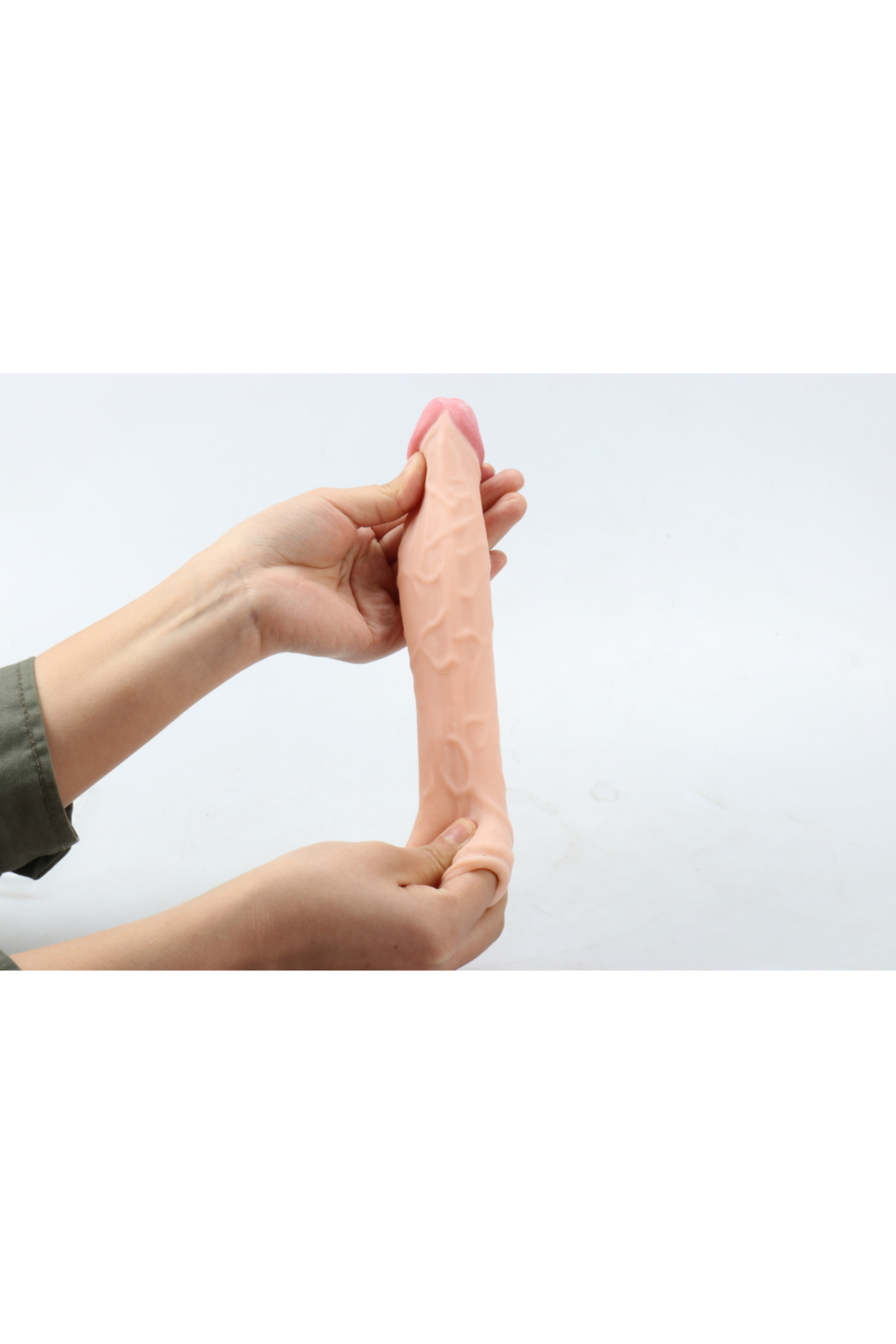 Hızlı Express 16 Cm Sleeve Damarlı Gerçekçi Uzatmalı Silikon Penis Kılıfı 3