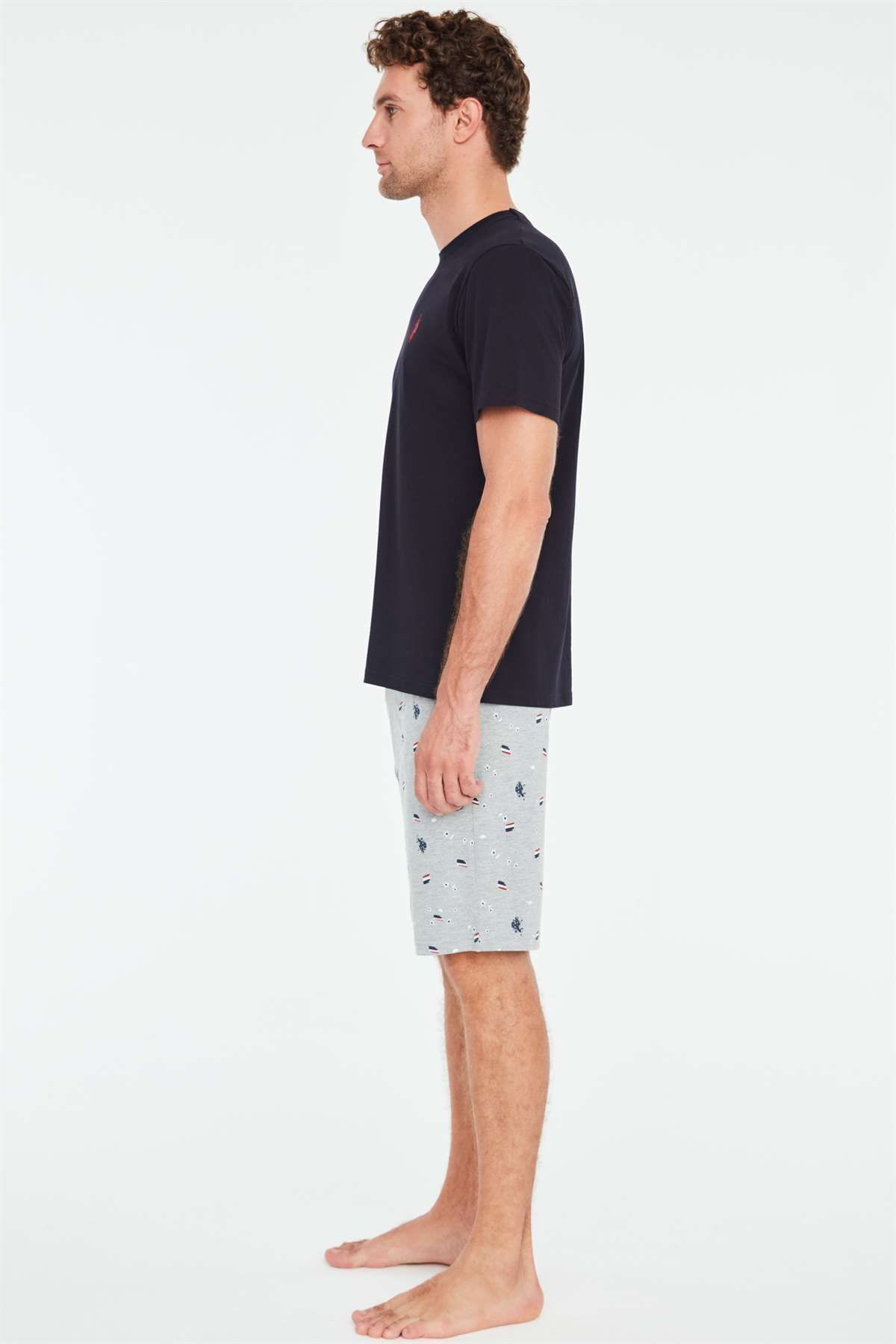 ست پیژامه آبی مردانه تیشرت سرمه ای U.S. Polo Assn.